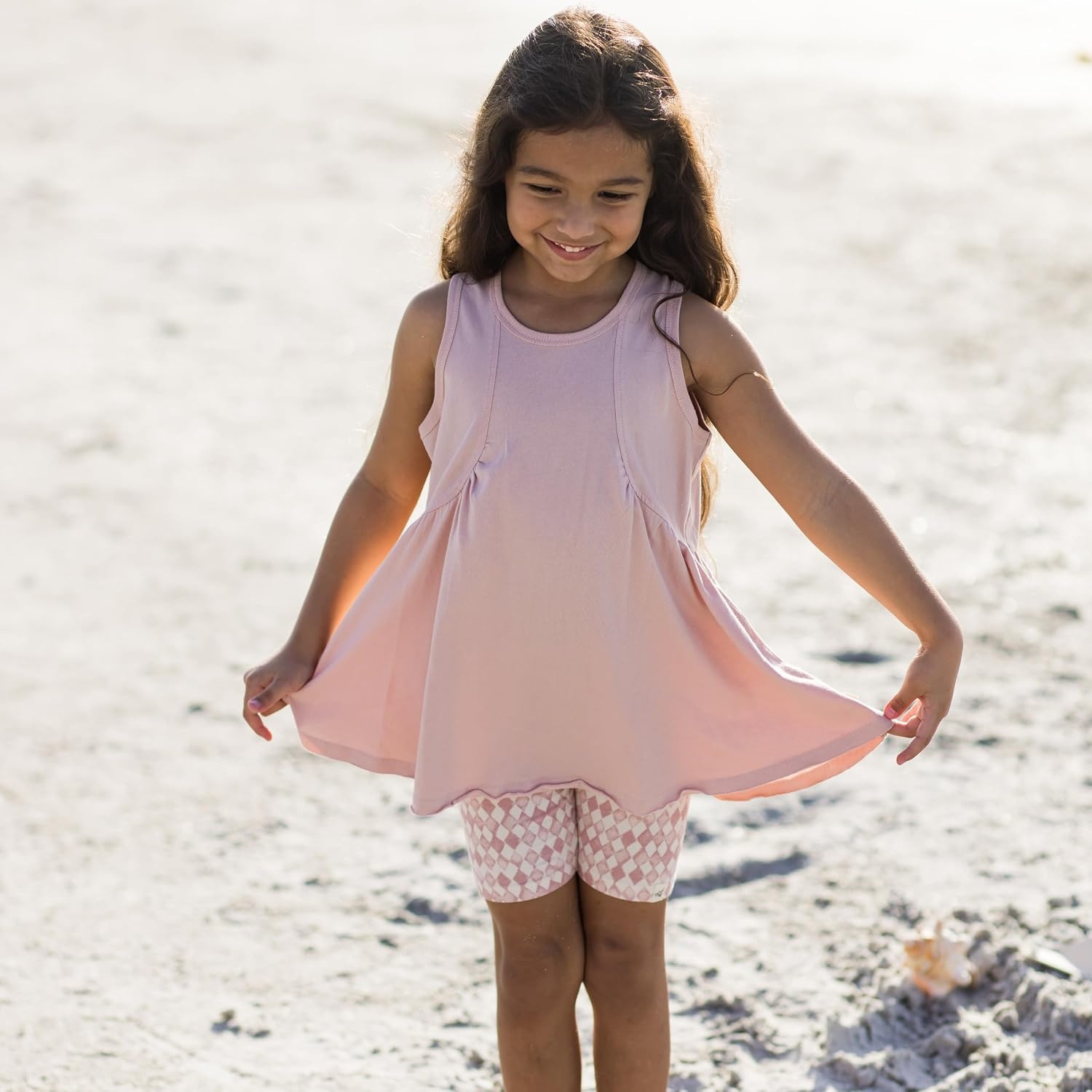 image:imageBurts Bees Baby Baby Girls Top and Pant Set Sleeveless Tunic and Leggings Bundle 100 Organic CottonDiamond Tile
