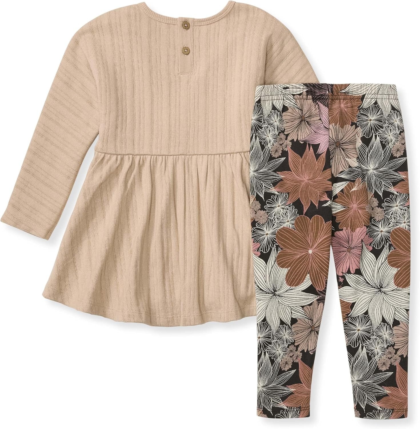 image:imageBurts Bees Baby Baby Girls Top and Pant Set Tunic and Leggings Bundle 100 Organic CottonChunky Rib Set