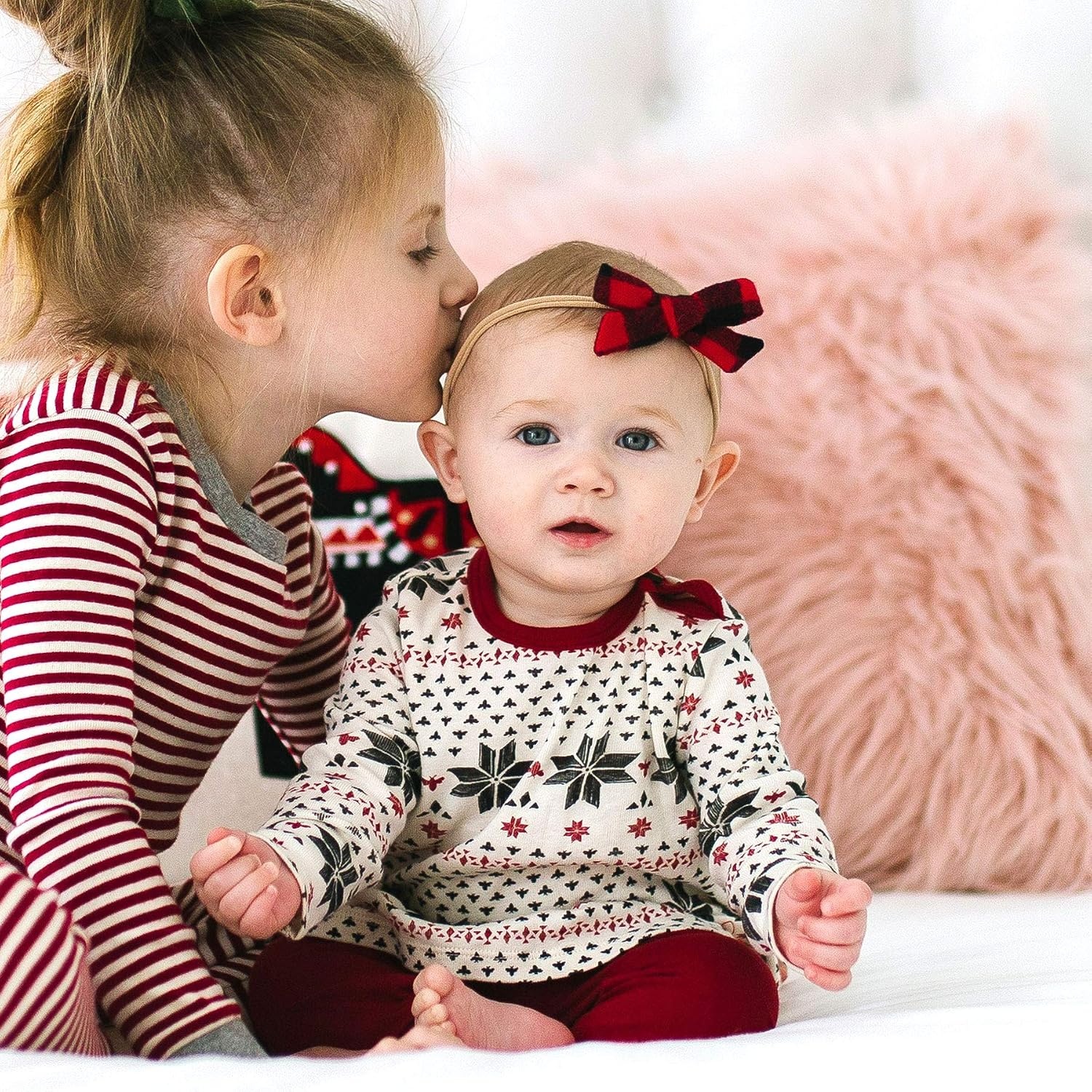 image:imageBurts Bees Baby Baby Girls Top and Pant Set Tunic and Leggings Bundle 100 Organic CottonCranberry Penned Fair Isle