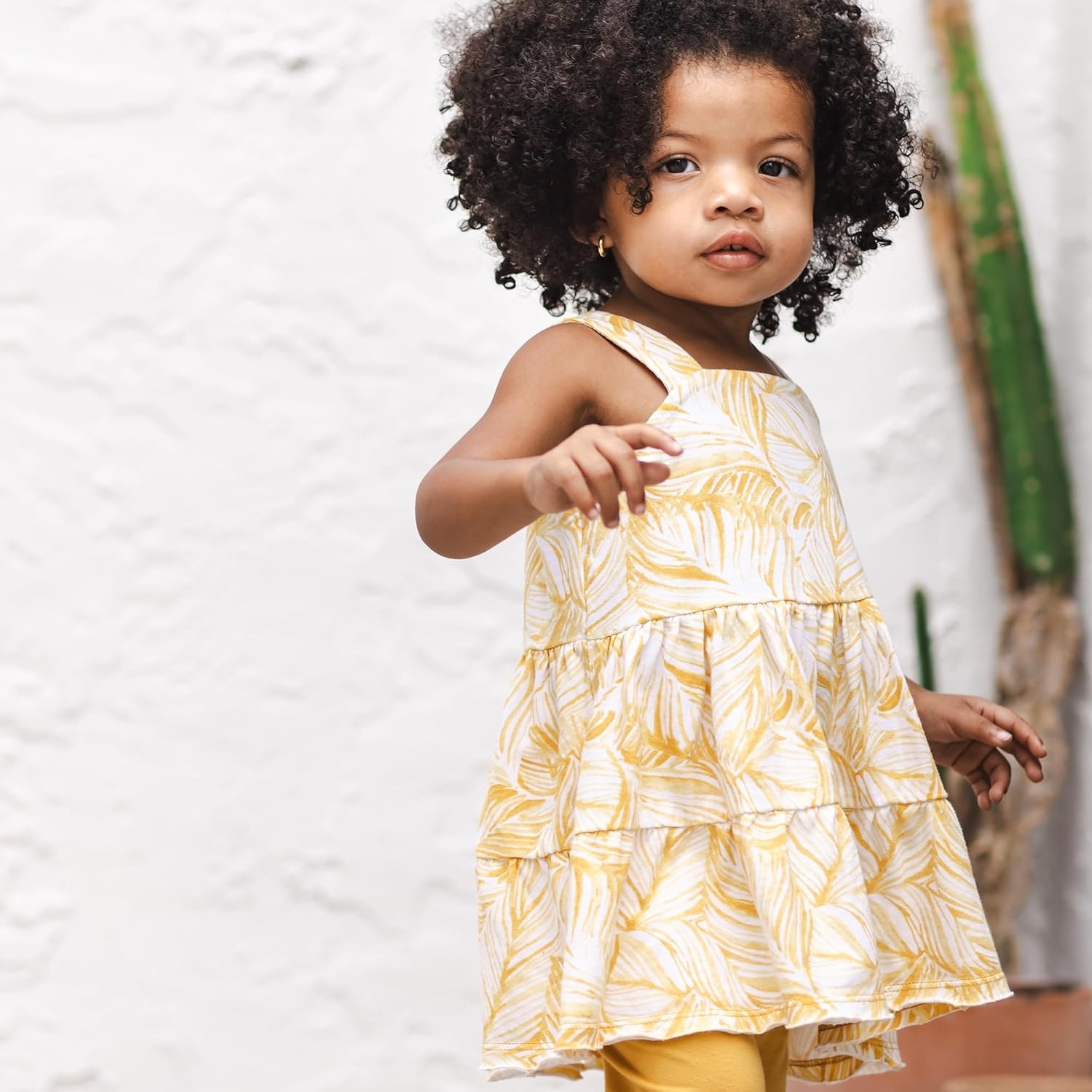 image:imageBurts Bees Baby Baby Girls Top and Pant Set Tunic and Leggings Bundle 100 Organic CottonLeafy Jungle