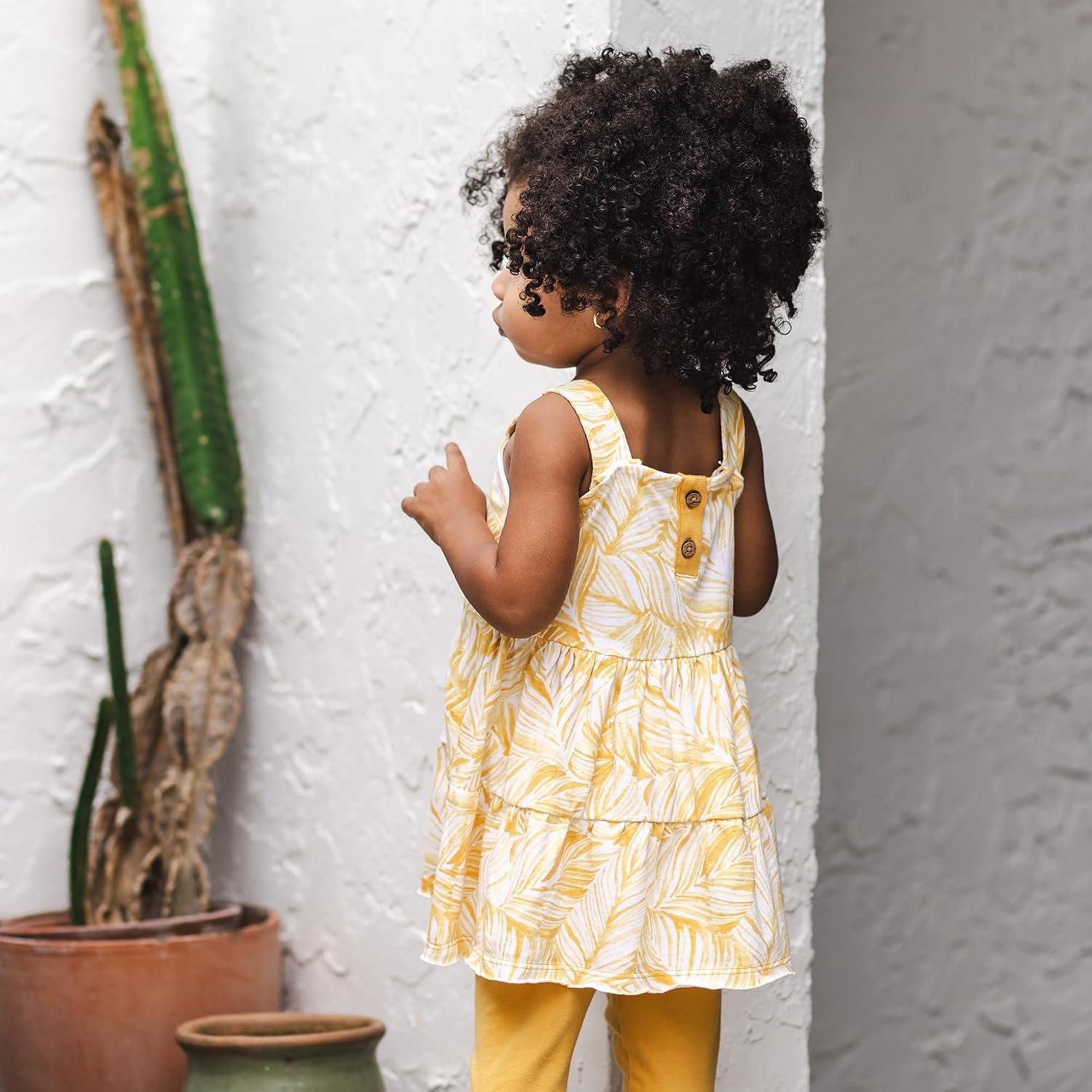 image:imageBurts Bees Baby Baby Girls Top and Pant Set Tunic and Leggings Bundle 100 Organic CottonLeafy Jungle