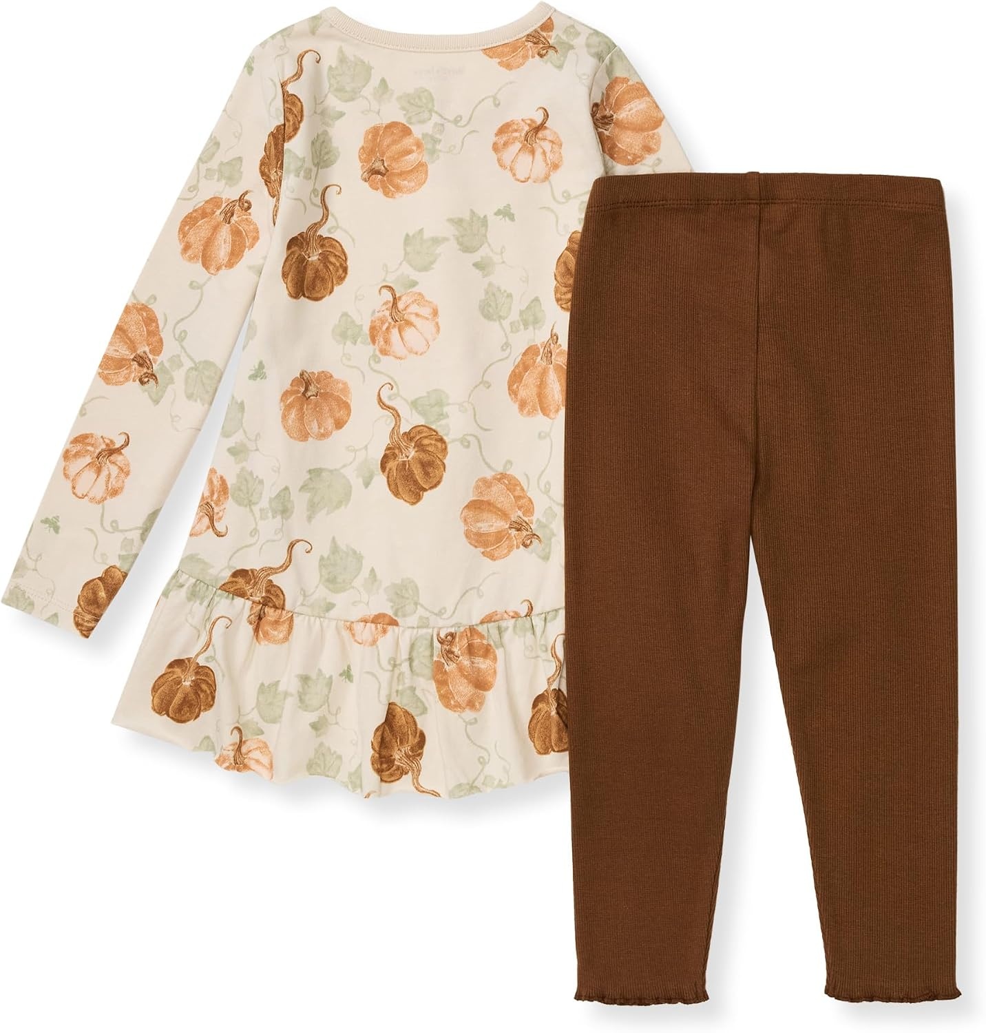 image:imageBurts Bees Baby Baby Girls Top and Pant Set Tunic and Leggings Bundle 100 Organic CottonLovey Pumpkins Set