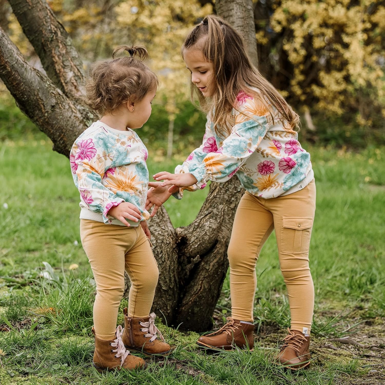 image:imageBurts Bees Baby Baby Girls Top and Pant Set Tunic and Leggings Bundle 100 Organic CottonMountain Floral