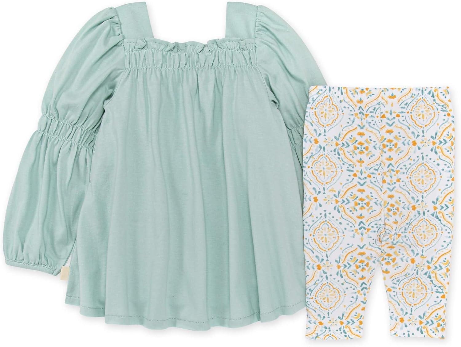 image:imageBurts Bees Baby Baby Girls Top and Pant Set Tunic and Leggings Bundle 100 Organic CottonSmocked Tunic Capri
