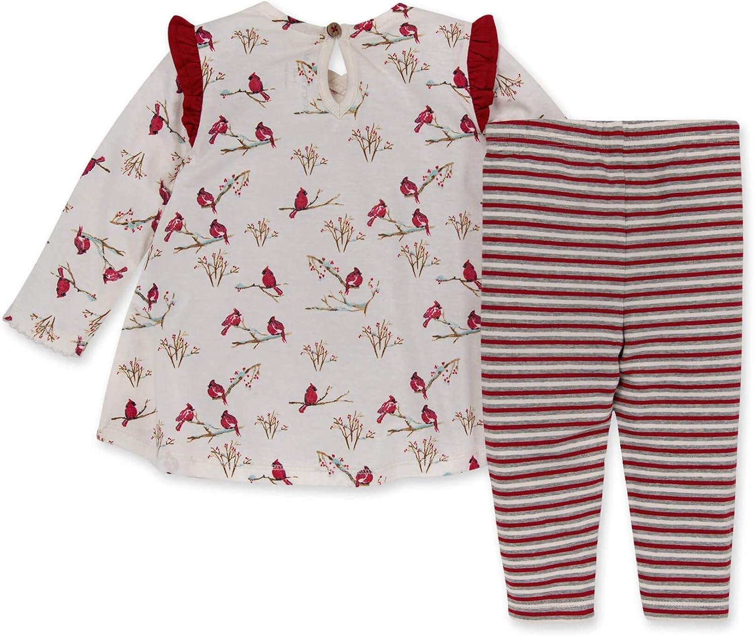 image:imageBurts Bees Baby Baby Girls Top and Pant Set Tunic and Leggings Bundle 100 Organic CottonSnowy Songbirds
