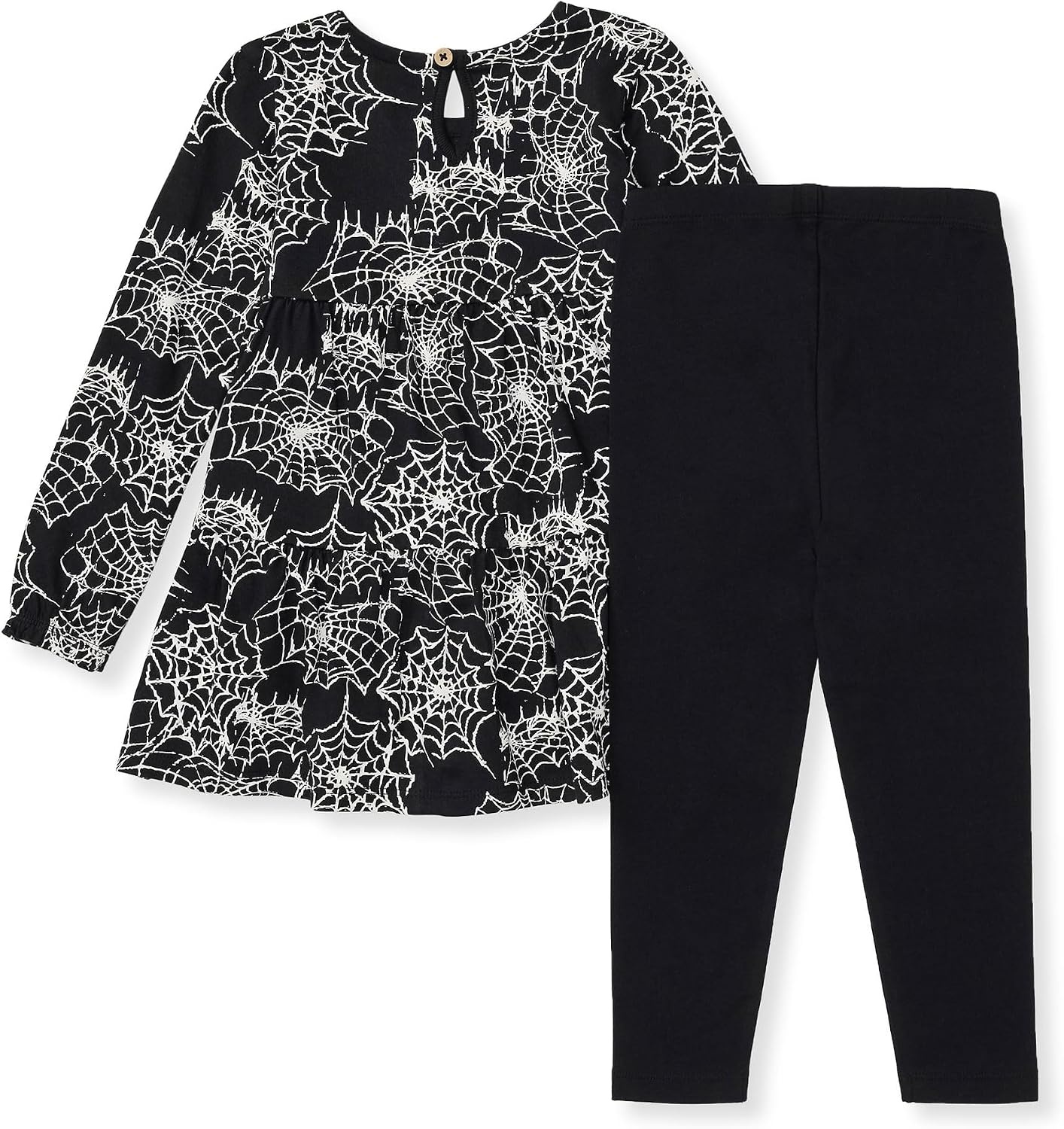 image:imageBurts Bees Baby Baby Girls Top and Pant Set Tunic and Leggings Bundle 100 Organic CottonSpiderwebs Set