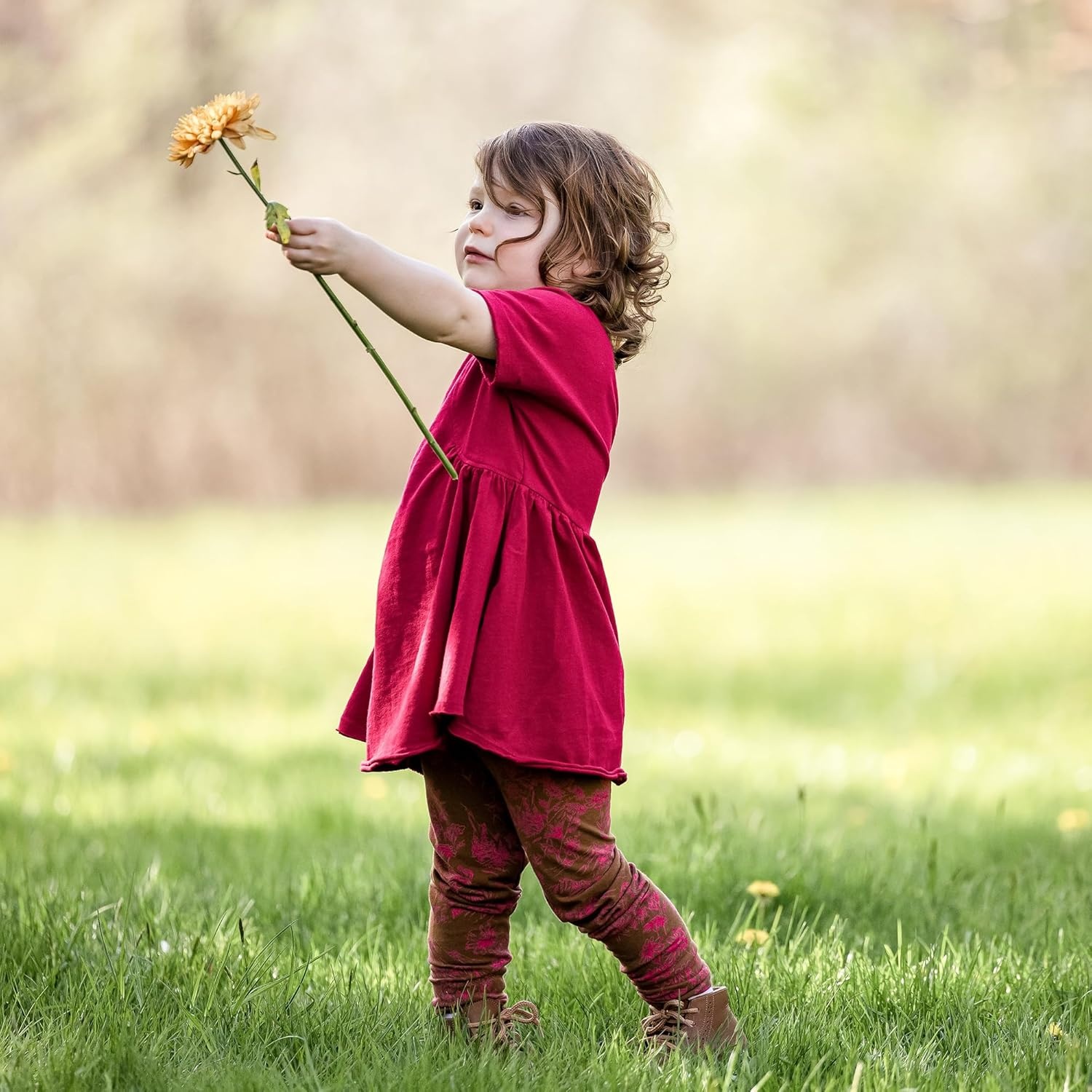 image:imageBurts Bees Baby Baby Girls Top and Pant Set Tunic and Leggings Bundle 100 Organic CottonValley Flowers