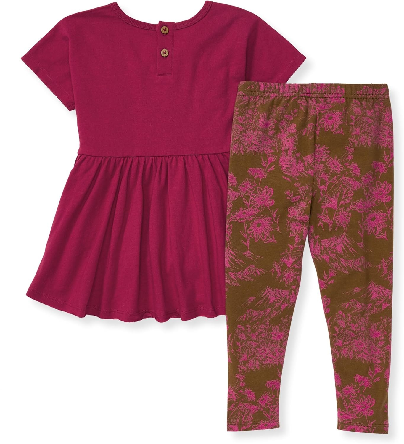 image:imageBurts Bees Baby Baby Girls Top and Pant Set Tunic and Leggings Bundle 100 Organic CottonValley Flowers