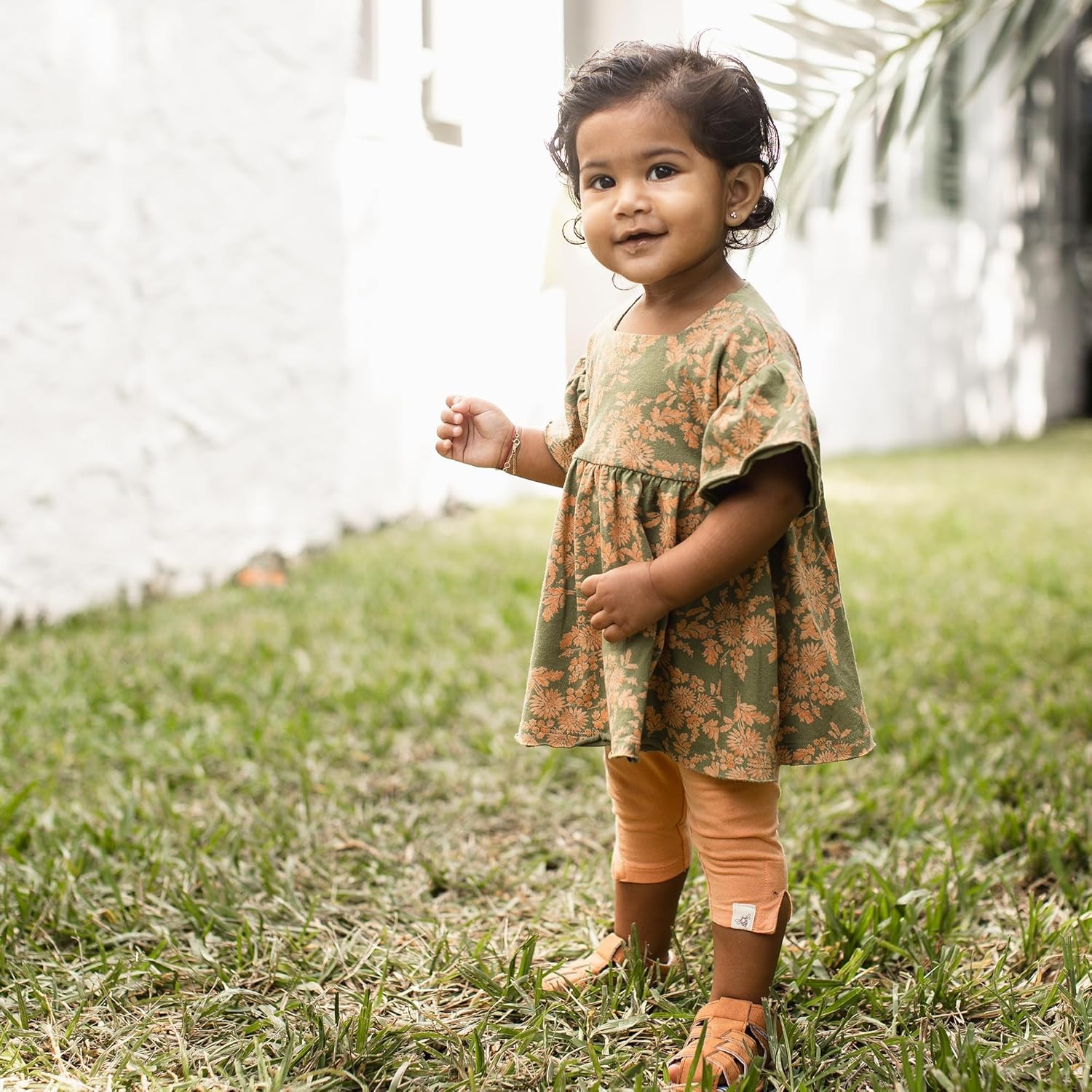 image:imageBurts Bees Baby Baby Girls Top and Pant Set Tunic and Leggings Bundle 100 Organic CottonVibrant Garden