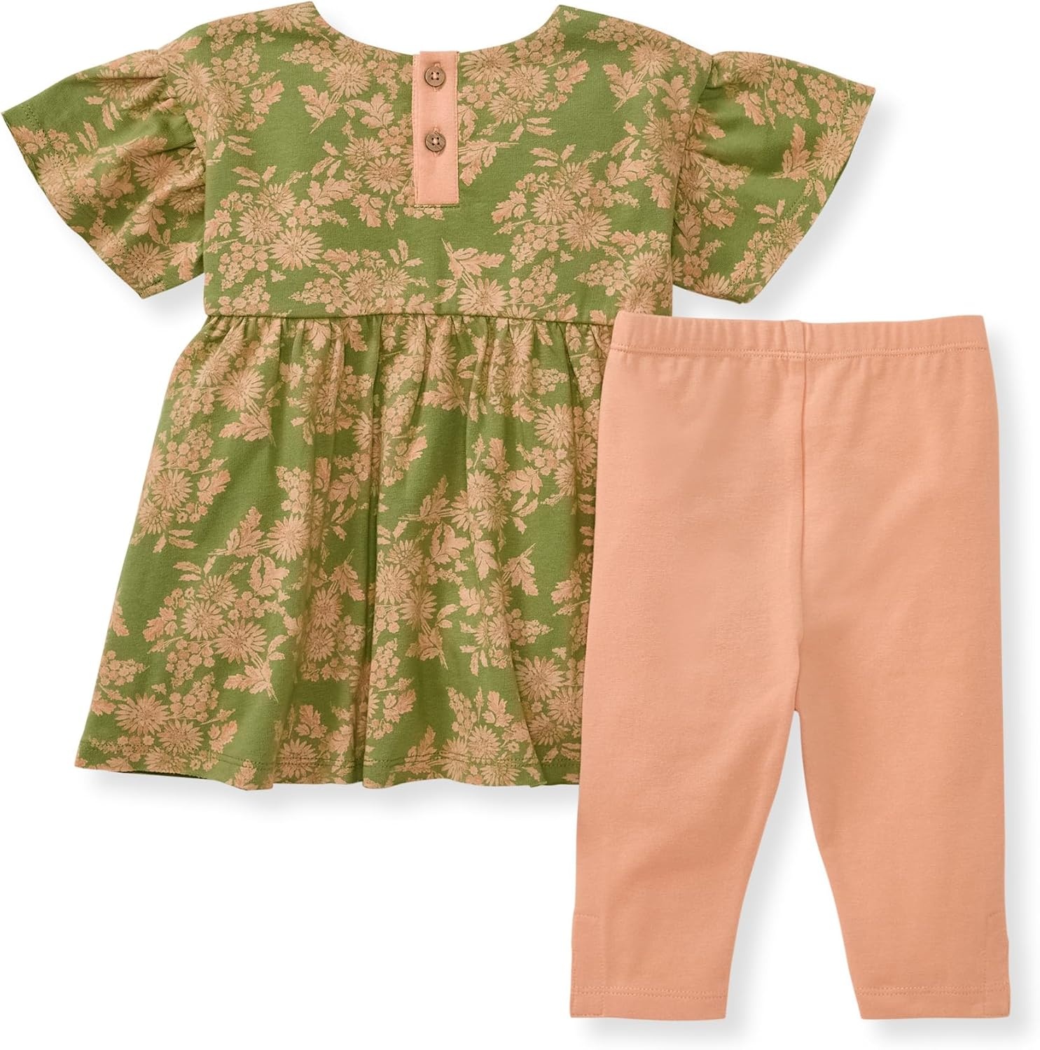 image:imageBurts Bees Baby Baby Girls Top and Pant Set Tunic and Leggings Bundle 100 Organic CottonVibrant Garden