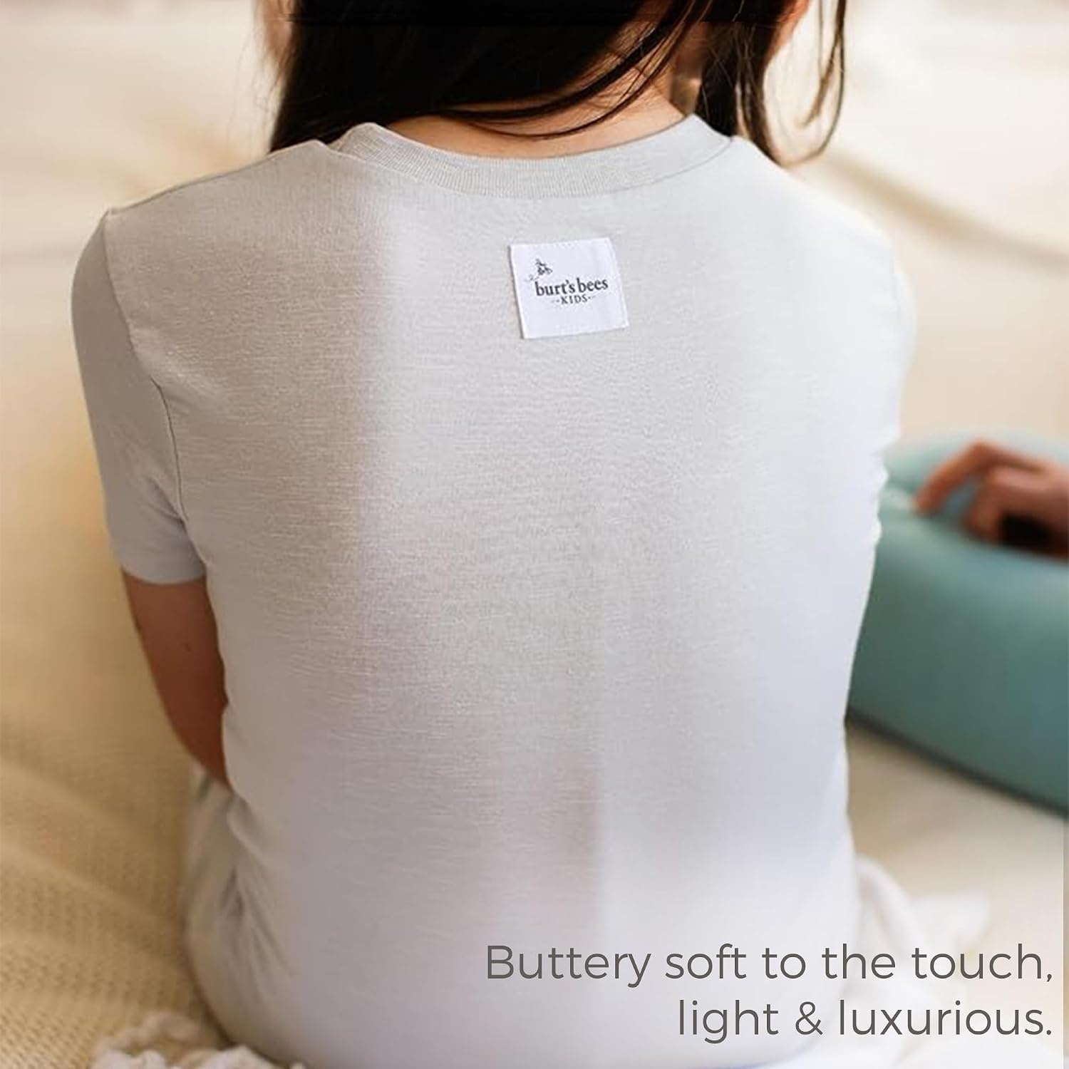 image:imageBurts Bees Baby Baby Honeysoft 2piece Pajamas Jersey Slub Short Sleeve Tee and Pant Pj Set Organic Cotton amp Lyocell Blend