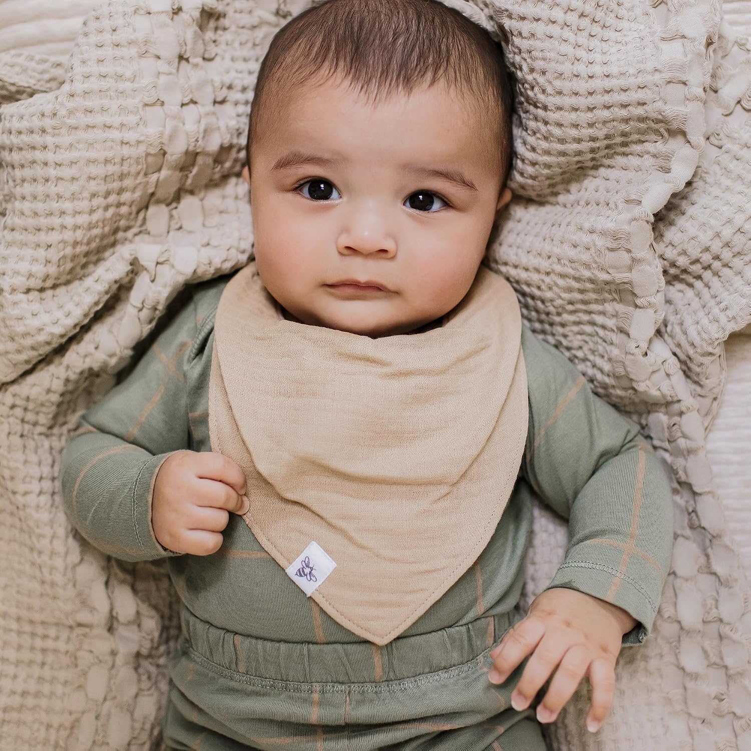 image:imageBurts Bees Baby Bandana Bib Set with Snap ClosureAsh Grey