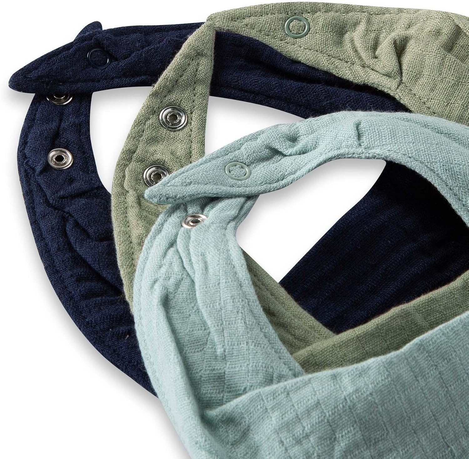 image:imageBurts Bees Baby Bandana Bib Set with Snap ClosureSea Foam Blue