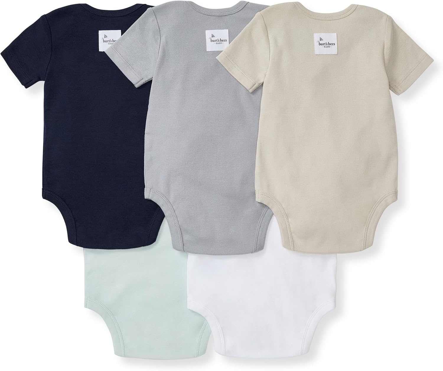 image:imageBurts Bees Baby Bodysuits Short Sleeve and Long Sleeve OnePieces 100 Organic CottonMidnight