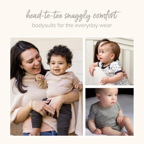 image:imageBurts Bees Baby Bodysuits Short Sleeve and Long Sleeve OnePieces 100 Organic CottonMidnight Long Sleeve