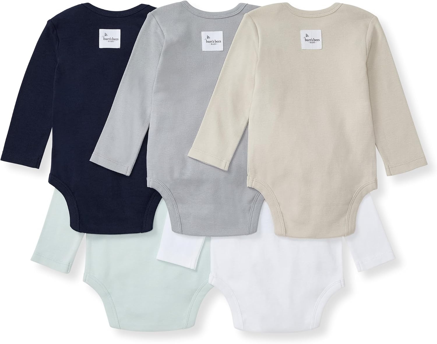 image:imageBurts Bees Baby Bodysuits Short Sleeve and Long Sleeve OnePieces 100 Organic CottonMidnight Long Sleeve