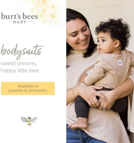 image:imageBurts Bees Baby Bodysuits Short Sleeve and Long Sleeve OnePieces 100 Organic CottonPink Sand