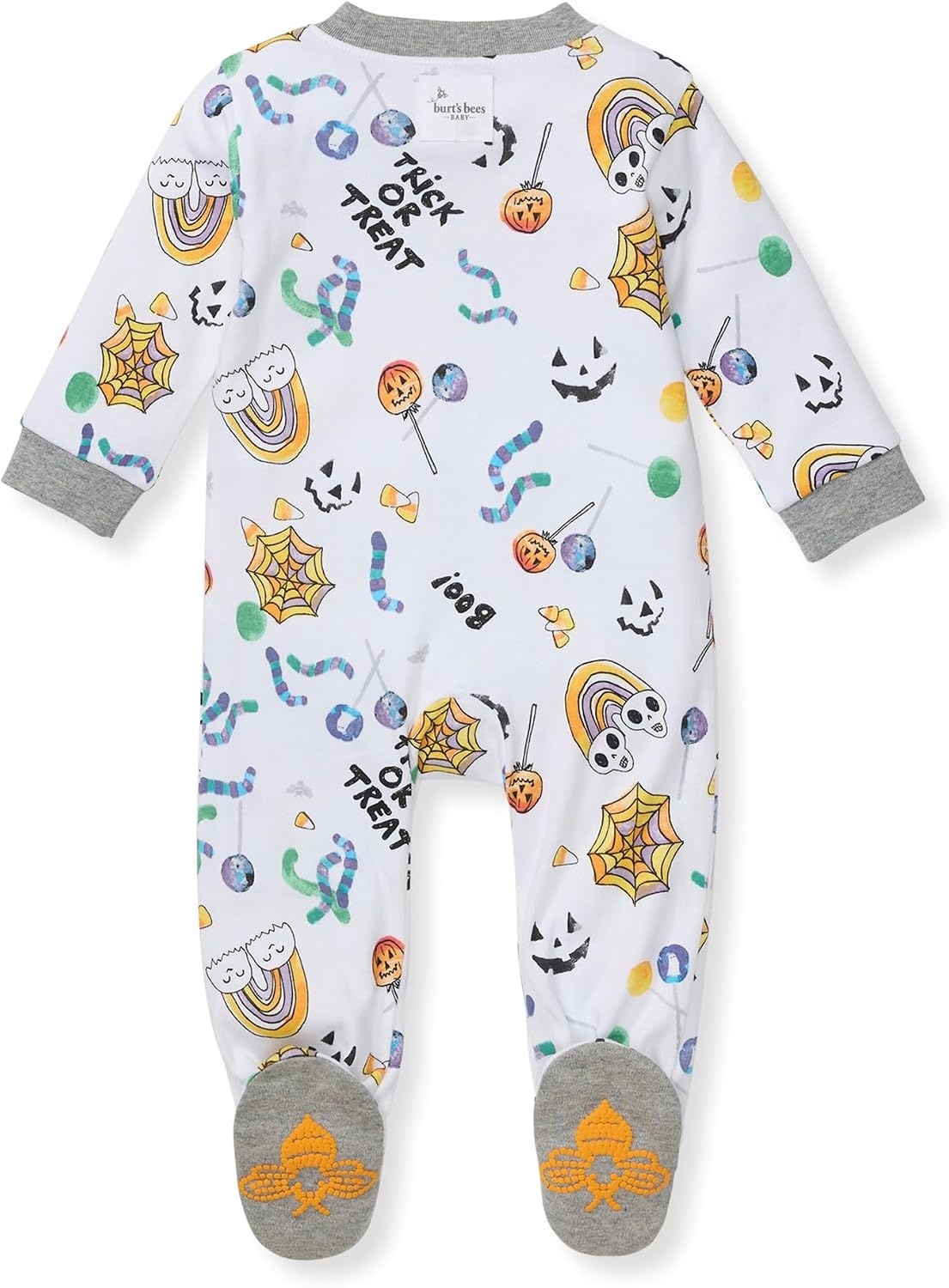 image:imageBurts Bees Baby Boys Footless Pajamas Sleep and Play Loose Fit 100 Organic Cotton Soft Onepiece PJsHalloween Treats