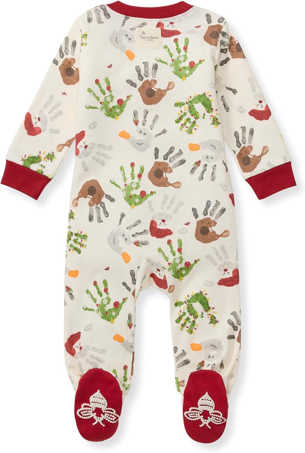 image:imageBurts Bees Baby Boys Footless Pajamas Sleep and Play Loose Fit 100 Organic Cotton Soft Onepiece PJsHoliday Hands