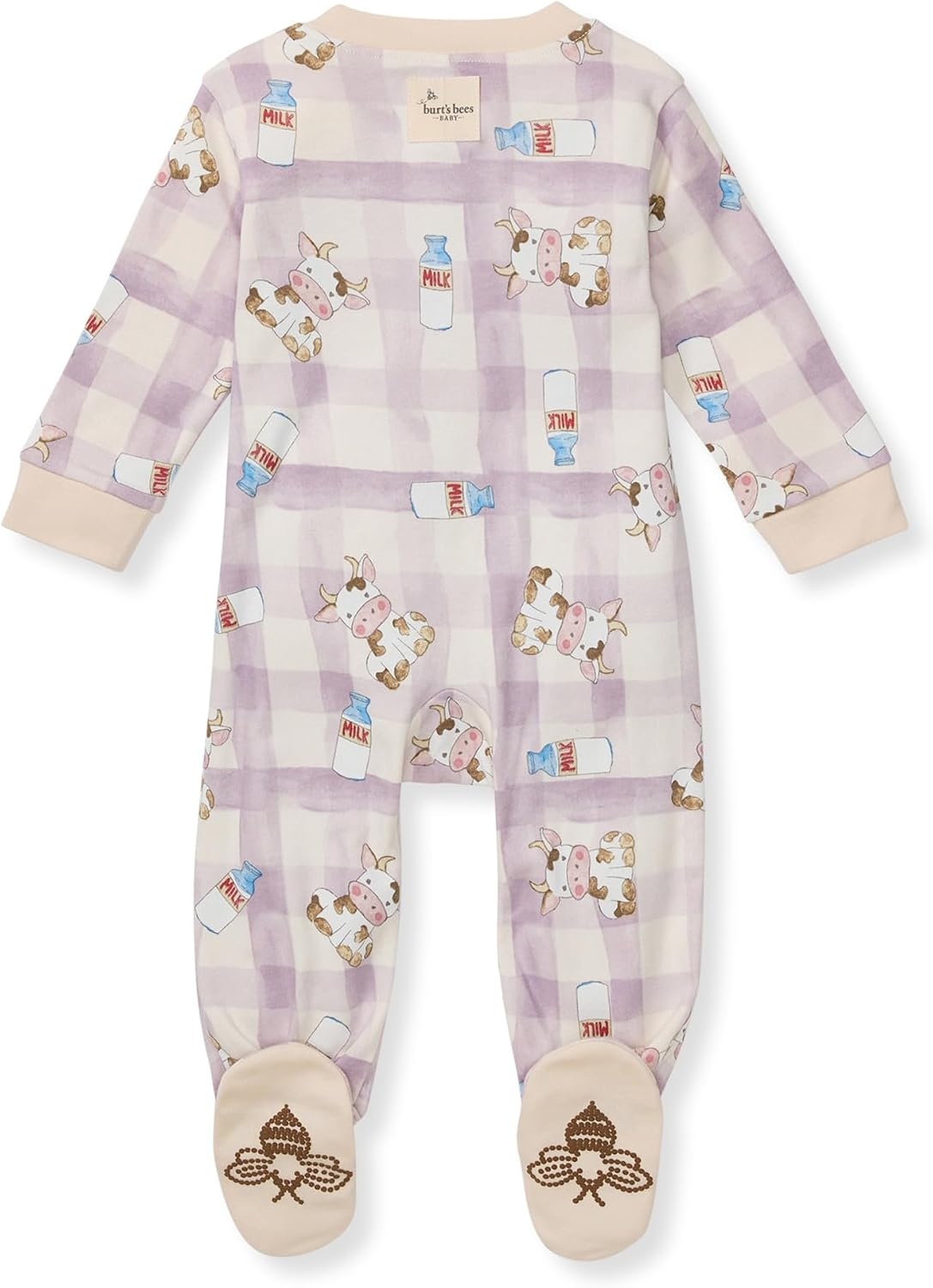 image:imageBurts Bees Baby Boys Footless Pajamas Sleep and Play Loose Fit 100 Organic Cotton Soft Onepiece PJsLittle Moo