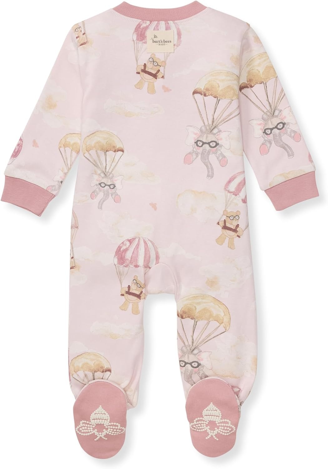 image:imageBurts Bees Baby Boys Footless Pajamas Sleep and Play Loose Fit 100 Organic Cotton Soft Onepiece PJsParachute Pals Pink