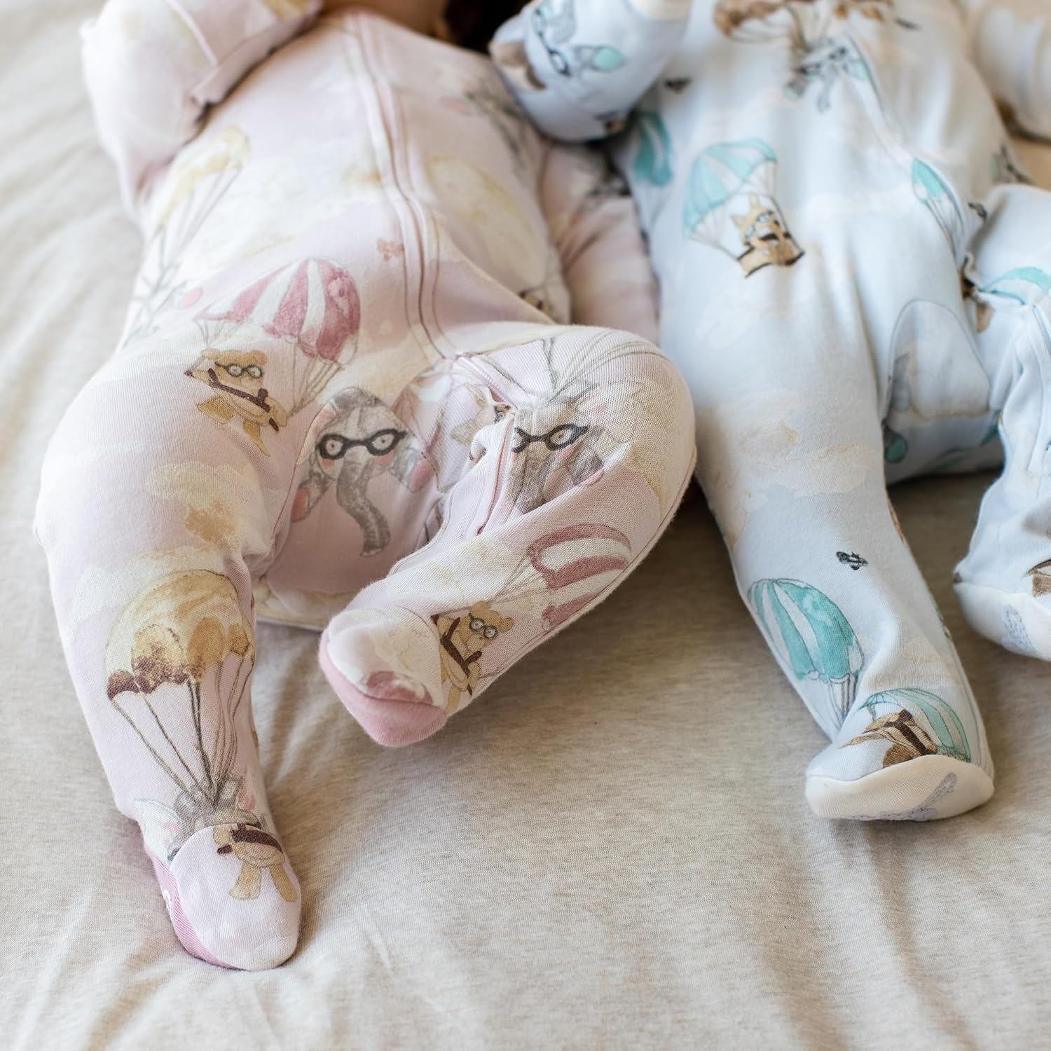 image:imageBurts Bees Baby Boys Footless Pajamas Sleep and Play Loose Fit 100 Organic Cotton Soft Onepiece PJsParachute Pals Pink