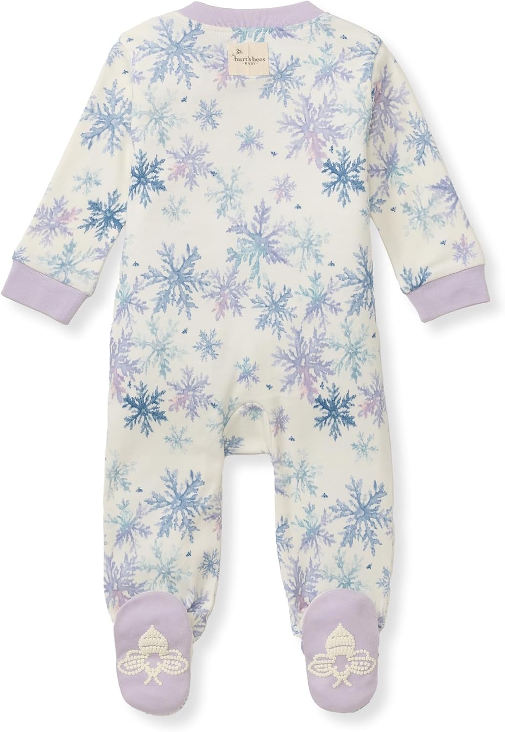 image:imageBurts Bees Baby Boys Footless Pajamas Sleep and Play Loose Fit 100 Organic Cotton Soft Onepiece PJsSnowflake Flurries