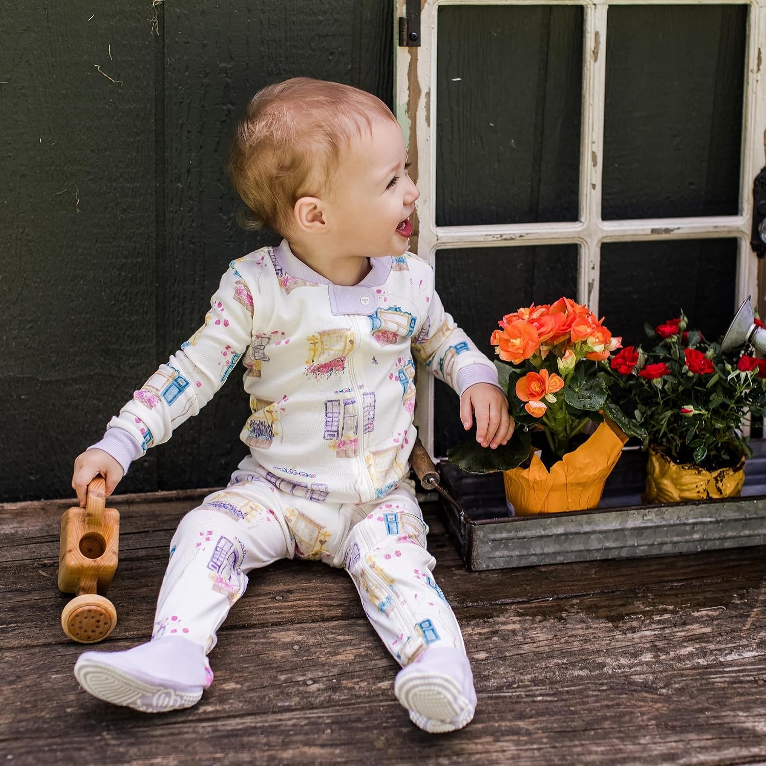 image:imageBurts Bees Baby Boys Footless Pajamas Sleep and Play Loose Fit 100 Organic Cotton Soft Onepiece PJsSwiss Chalet