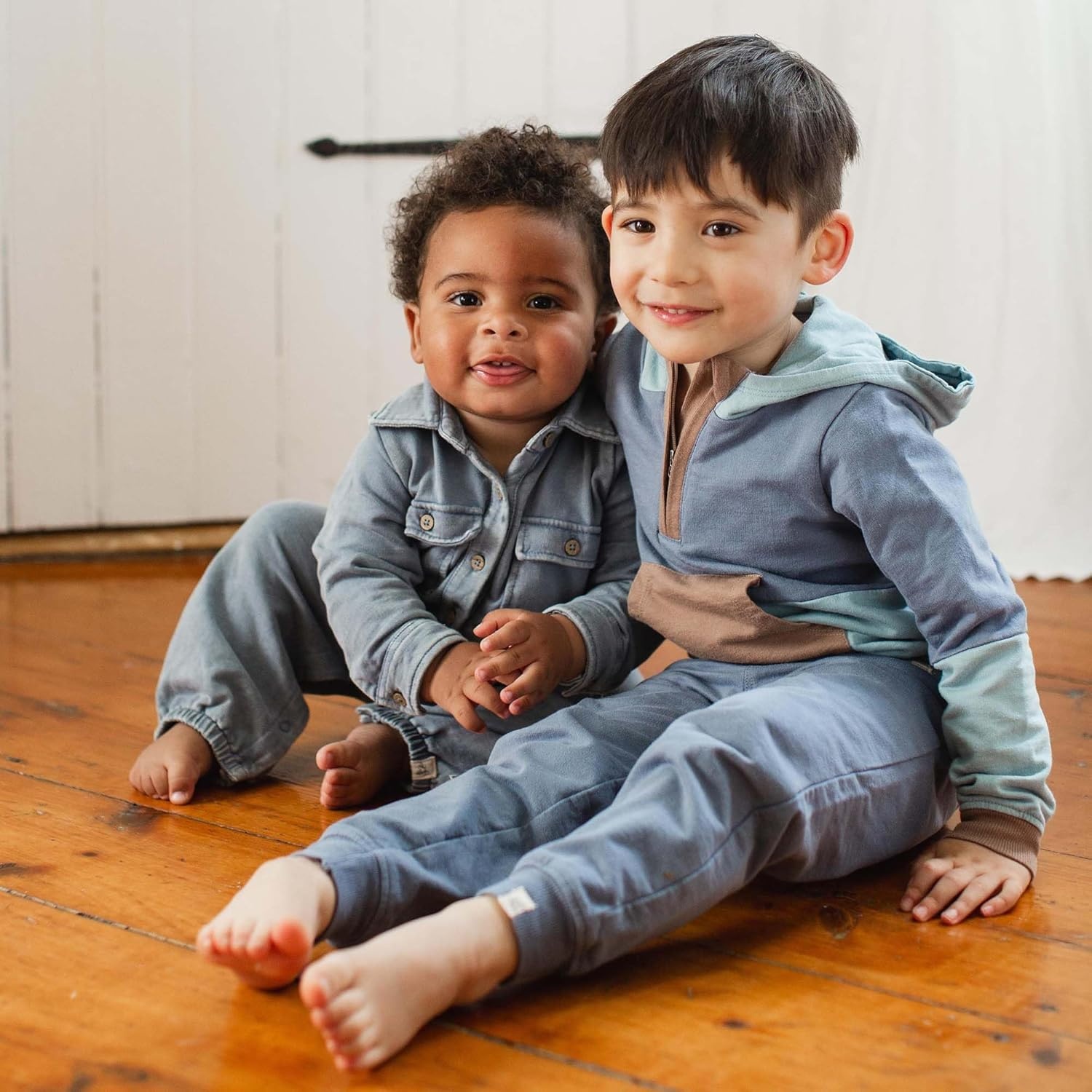 image:imageBurts Bees Baby Boys Jumpsuit 100 Organic Cotton Onepiece Long Sleeve Button Down CoverallFlint Acid Wash