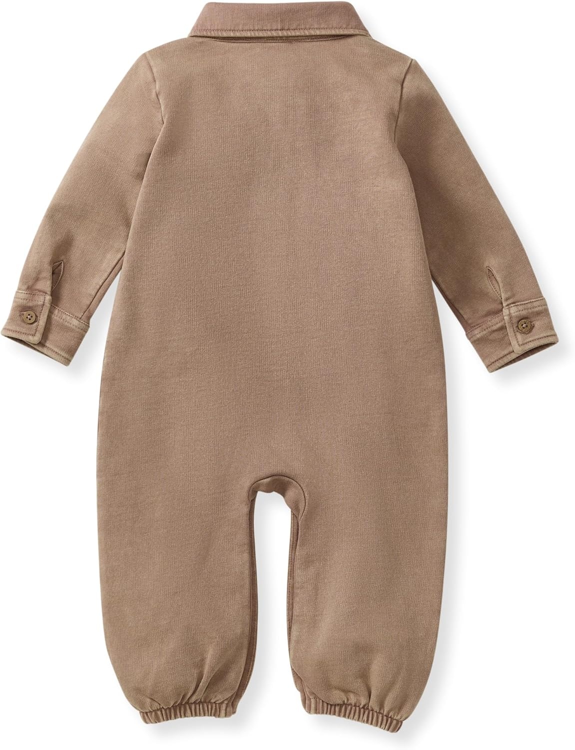 image:imageBurts Bees Baby Boys Jumpsuit 100 Organic Cotton Onepiece Long Sleeve Button Down CoverallGinger Acid Wash