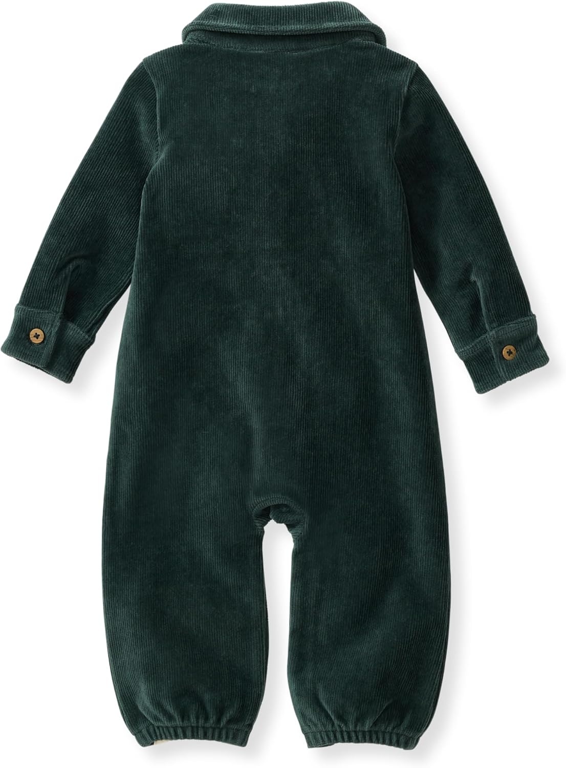 image:imageBurts Bees Baby Boys Jumpsuit 100 Organic Cotton Onepiece Long Sleeve Button Down CoverallGreen Corduroy