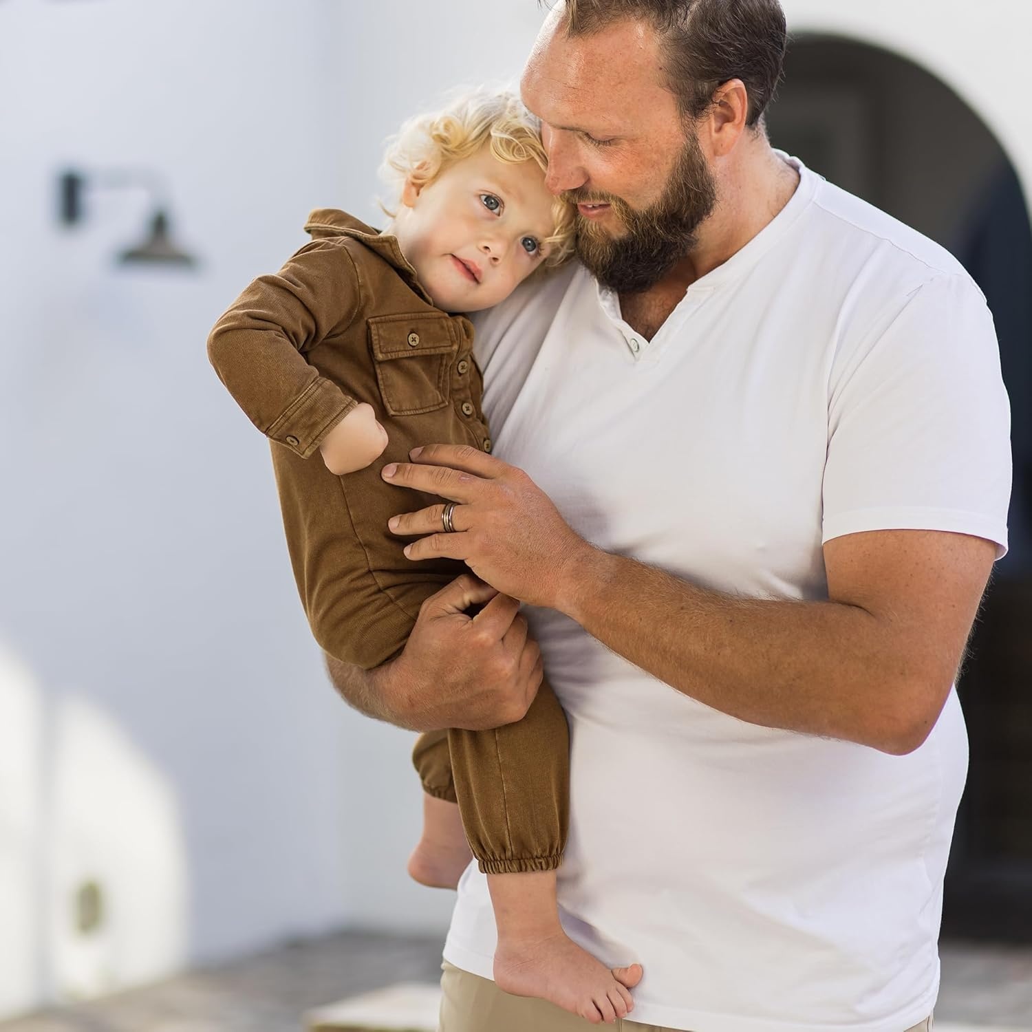 image:imageBurts Bees Baby Boys Jumpsuit 100 Organic Cotton Onepiece Long Sleeve Button Down CoverallHunter Button Down