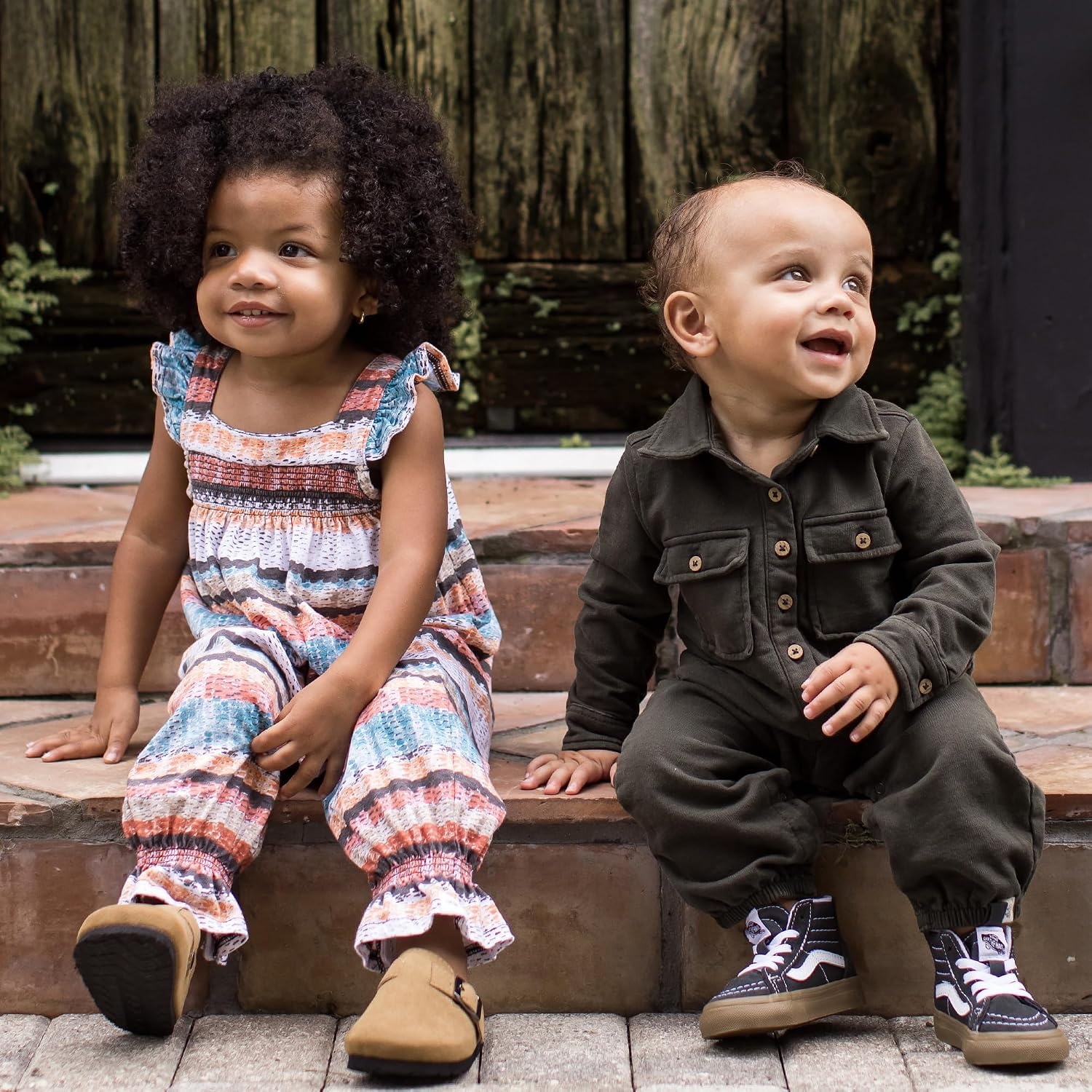 image:imageBurts Bees Baby Boys Jumpsuit 100 Organic Cotton Onepiece Long Sleeve Button Down CoverallShadow Button Down