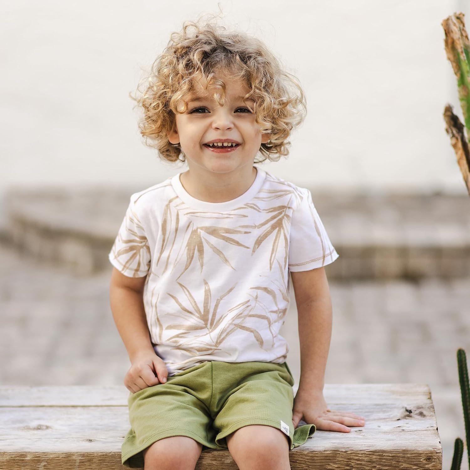 image:imageBurts Bees Baby Boys Shirt and Pant Set Top amp Shorts Outfit Bundle 100 Organic CottonShady Palms