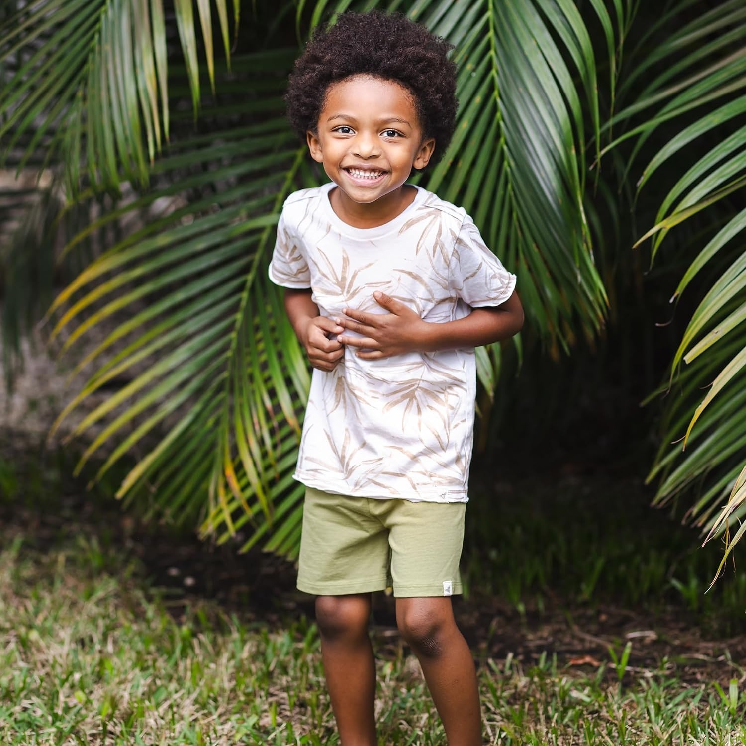 image:imageBurts Bees Baby Boys Shirt and Pant Set Top amp Shorts Outfit Bundle 100 Organic CottonShady Palms