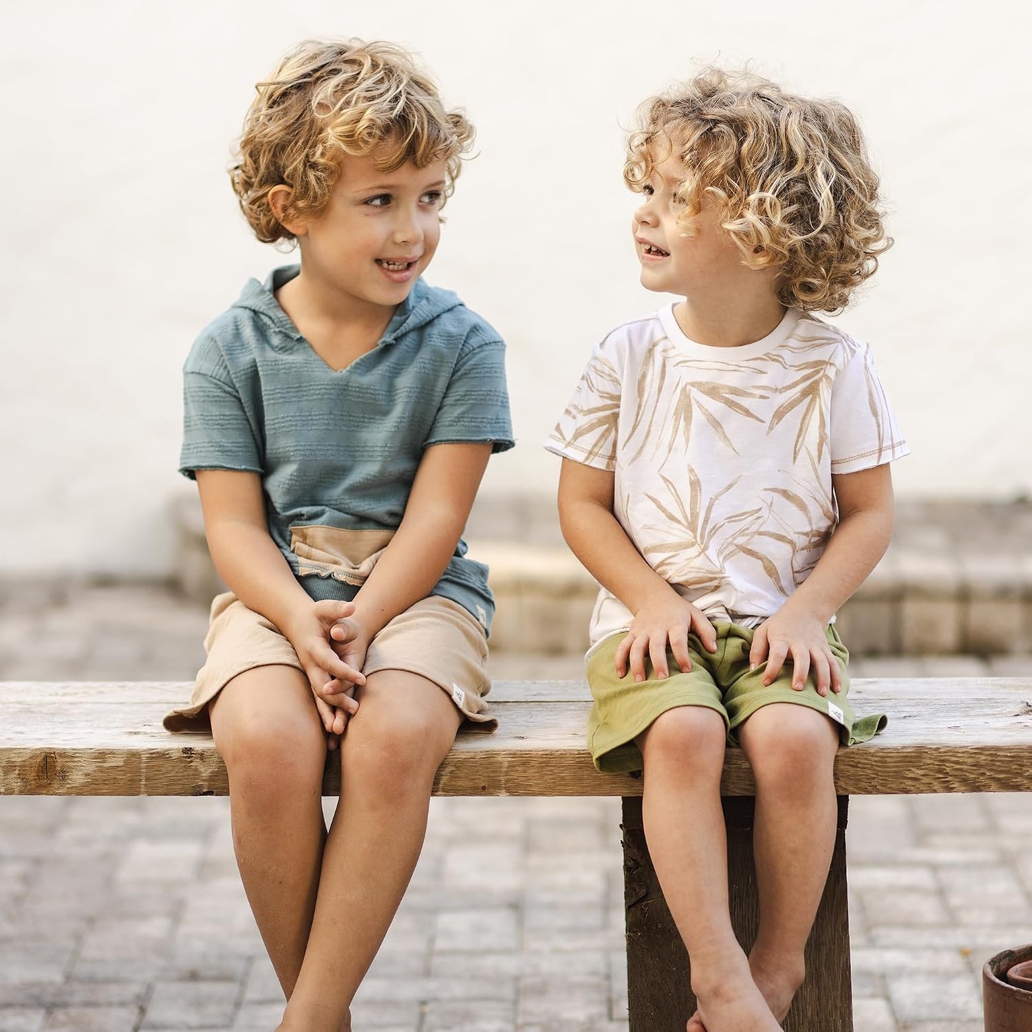 image:imageBurts Bees Baby Boys Shirt and Pant Set Top amp Shorts Outfit Bundle 100 Organic CottonSmoke Blue