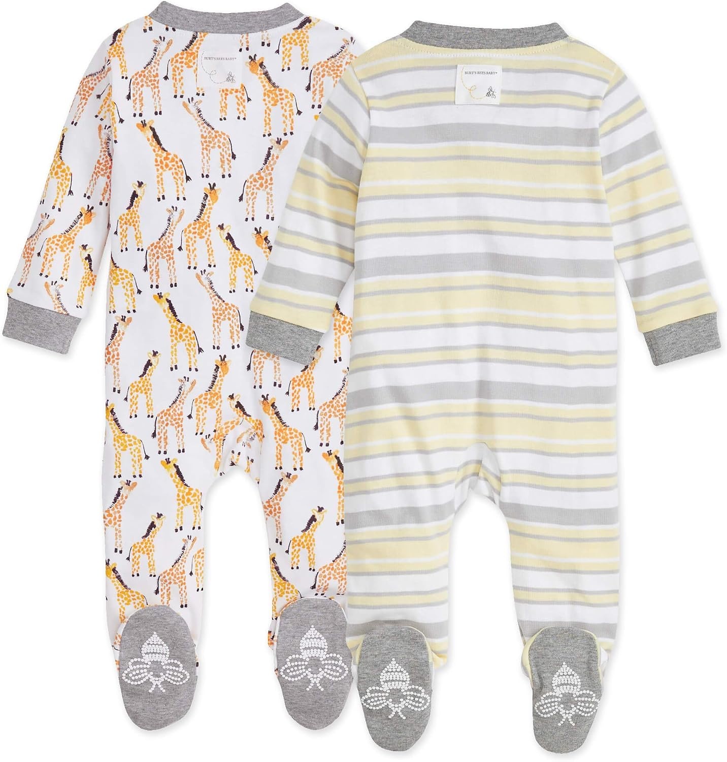image:imageBurts Bees Baby Boys Sleep and Play PJs 100 Organic Cotton OnePiece Zip Front Romper Jumpsuit PajamasGiraffe