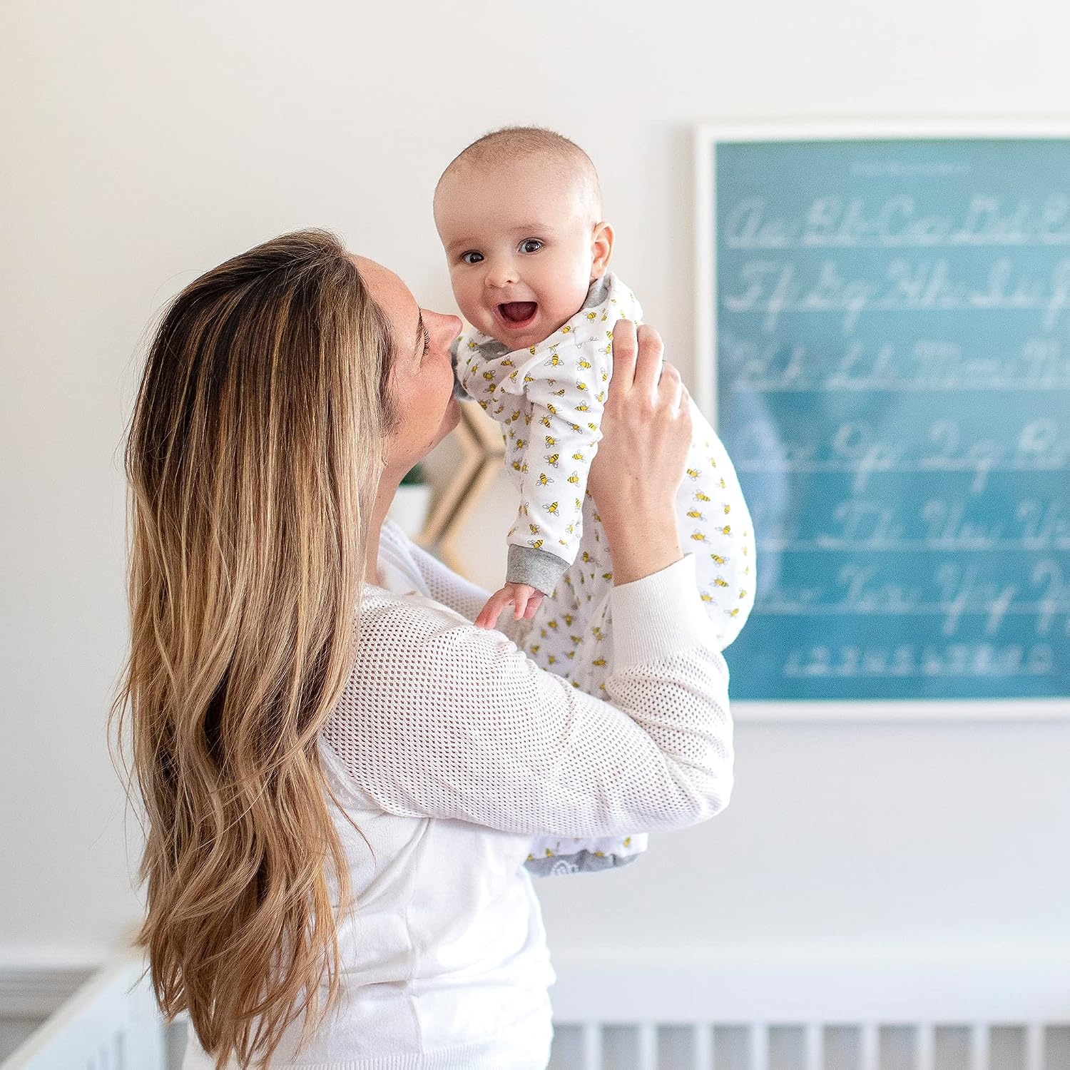 image:imageBurts Bees Baby Boys Sleep and Play PJs 100 Organic Cotton OnePiece Zip Front Romper Jumpsuit PajamasHoney Bee
