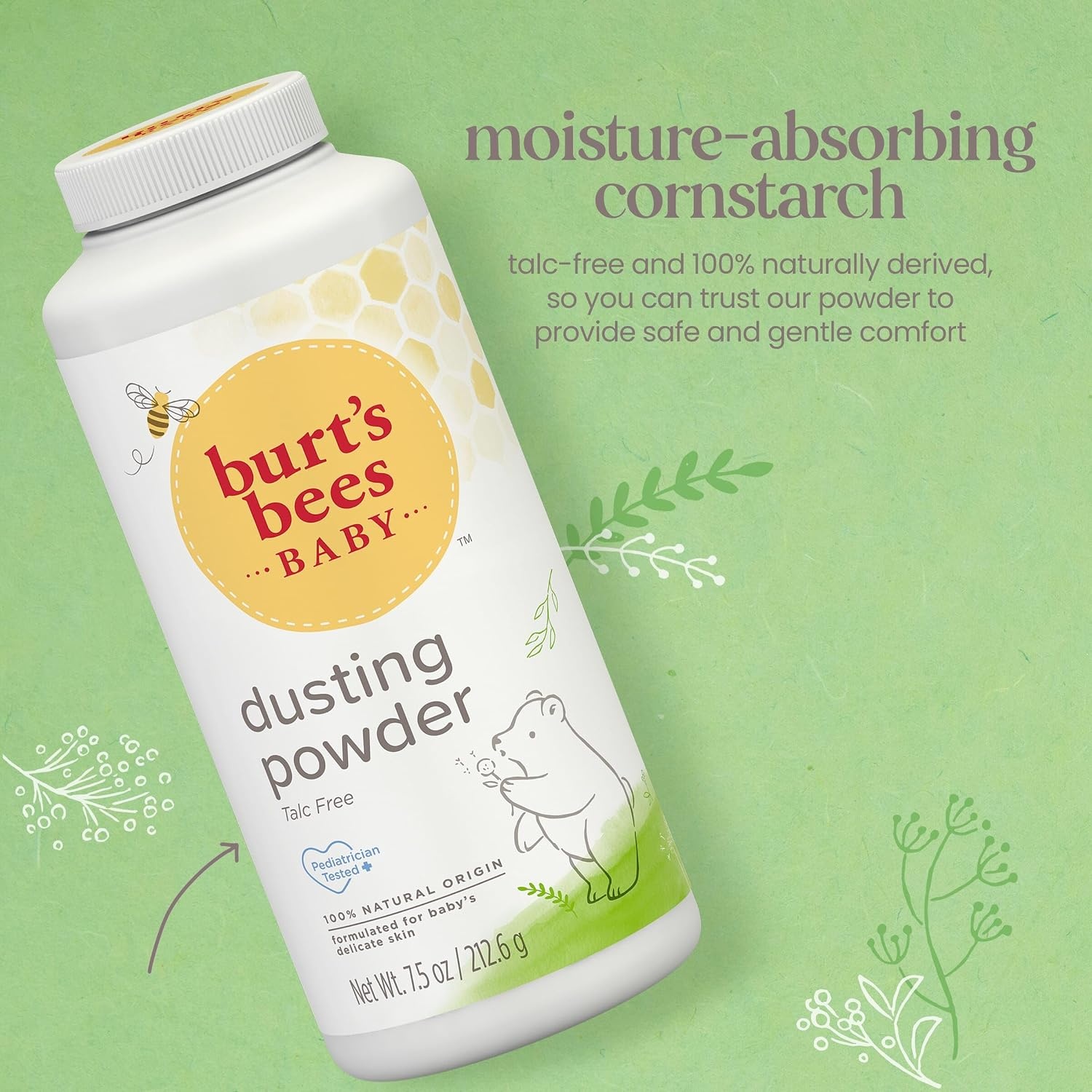 image:imageBurts Bees Baby Dusting Powder 100 Natural Origin TalcFree Pediatrician Tested 75 Ounces Pack of 3 Pack May Vary225 Ounce Pack of 8