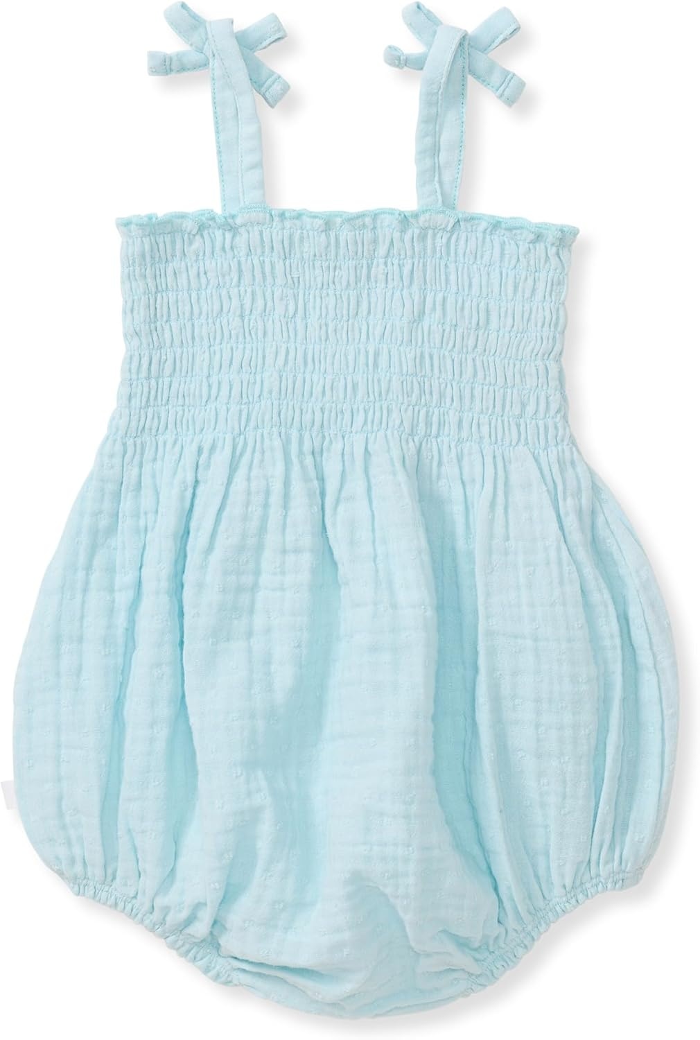 image:imageBurts Bees Baby Girls Bubble Romper 100 Organic Cotton Onepiece Shortall and Layette Girl OutfitBlue Dotted Muslin