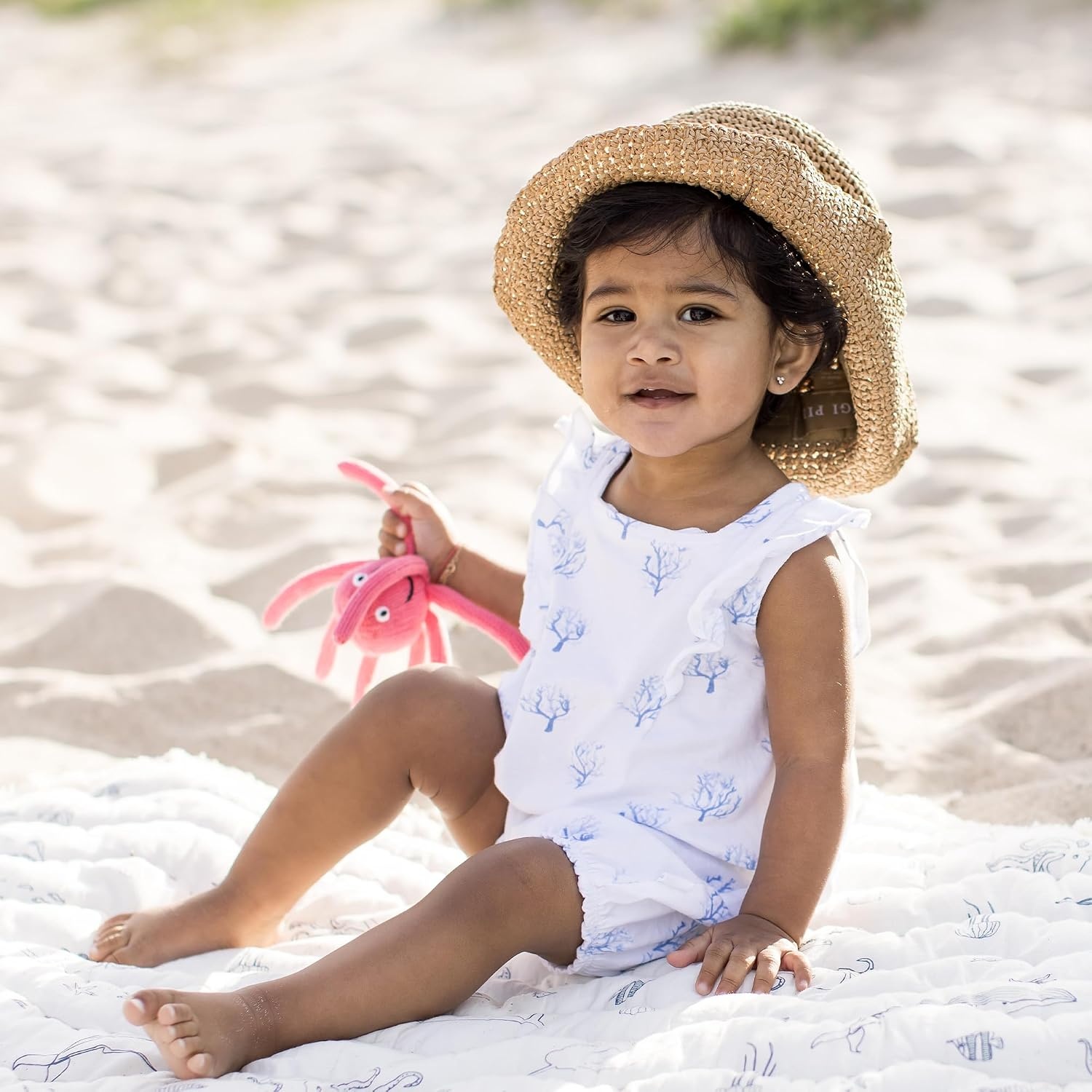 image:imageBurts Bees Baby Girls Bubble Romper 100 Organic Cotton Onepiece Shortall and Layette Girl OutfitCoral