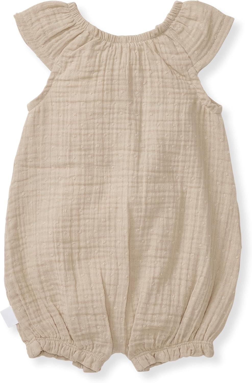 image:imageBurts Bees Baby Girls Bubble Romper 100 Organic Cotton Onepiece Shortall and Layette Girl OutfitFossil Dotted Muslin