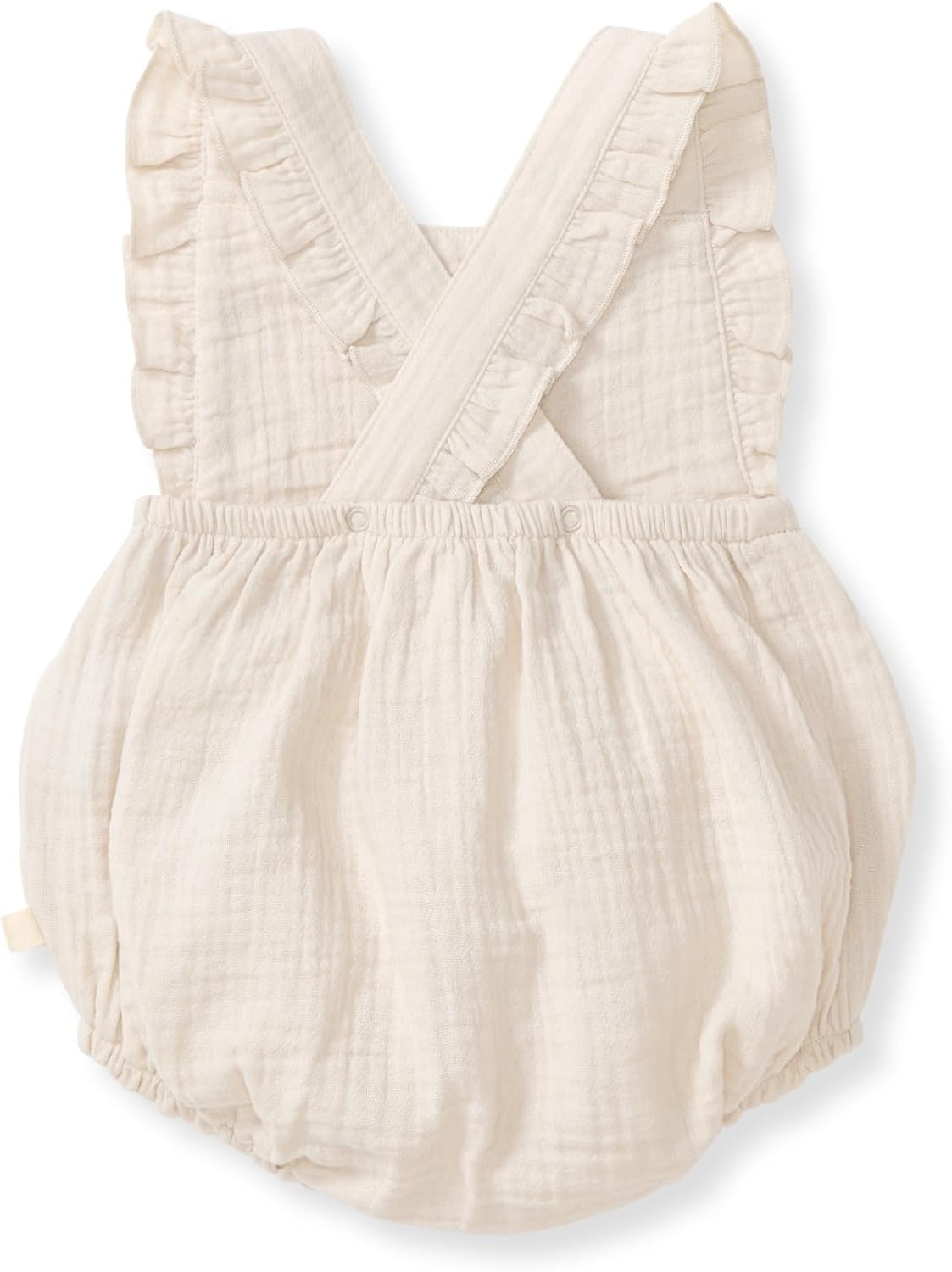 image:imageBurts Bees Baby Girls Bubble Romper 100 Organic Cotton Onepiece Shortall and Layette Girl OutfitRain Cloud Muslin
