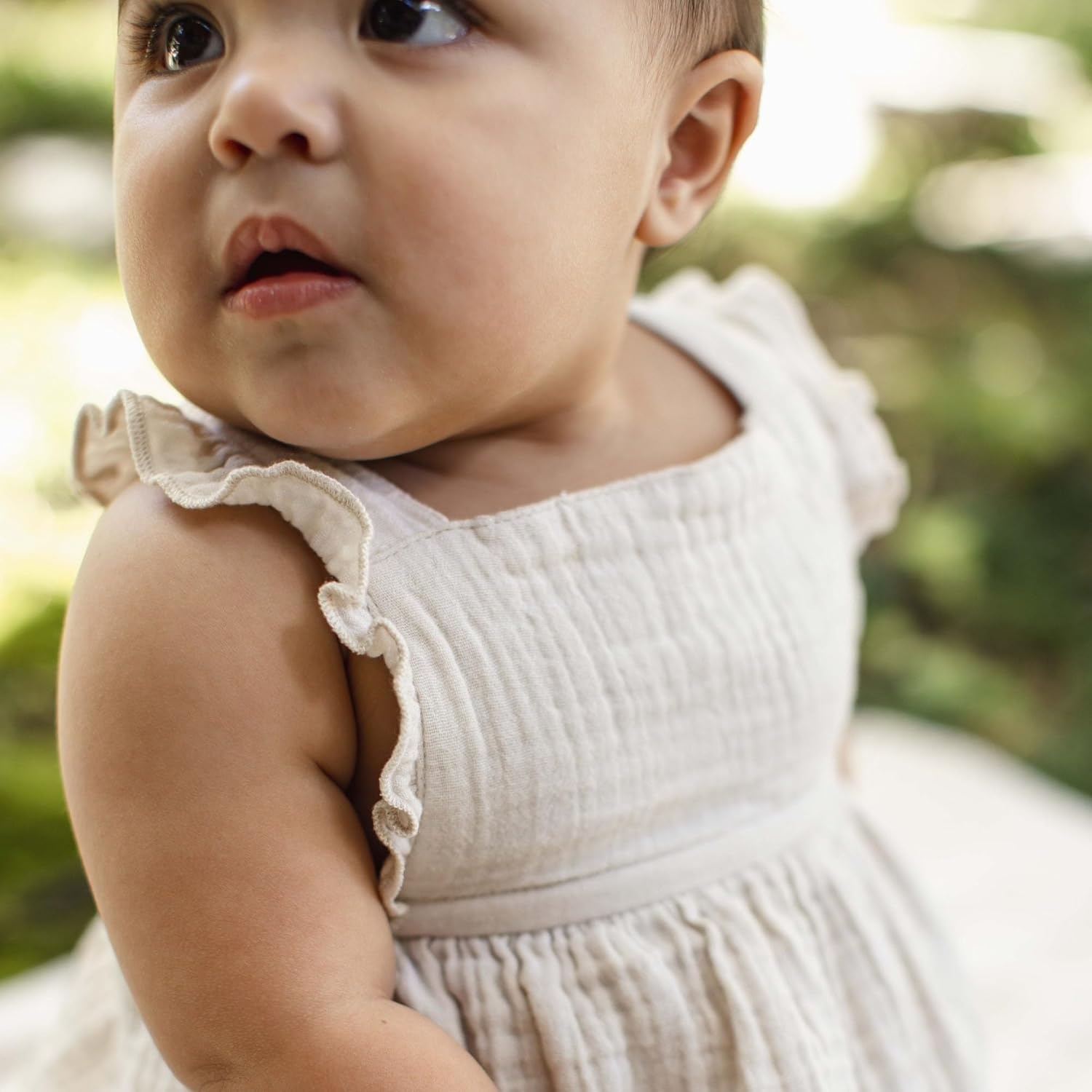 image:imageBurts Bees Baby Girls Bubble Romper 100 Organic Cotton Onepiece Shortall and Layette Girl OutfitRain Cloud Muslin