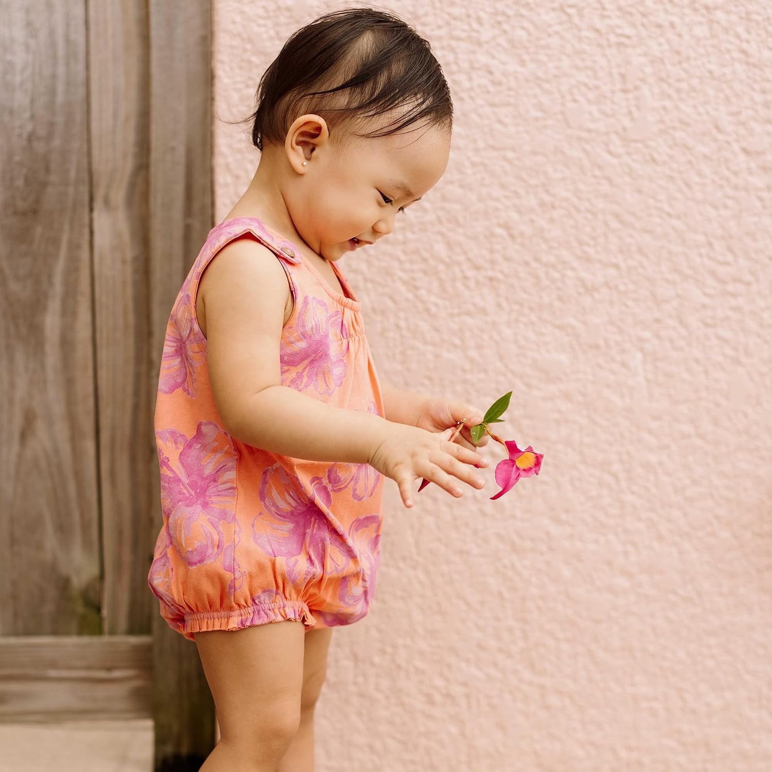 image:imageBurts Bees Baby Girls Bubble Romper 100 Organic Cotton Onepiece Shortall and Layette Girl OutfitTransparent Jungle