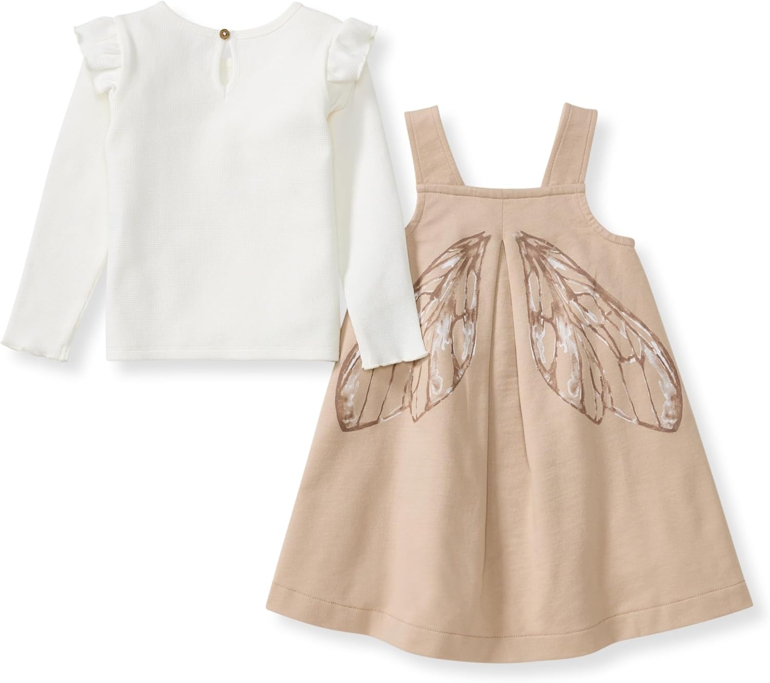 image:imageBurts Bees Baby Girls Dress Set Infant amp Toddler Short amp LongSleeve 100 Organic CottonBee Wings
