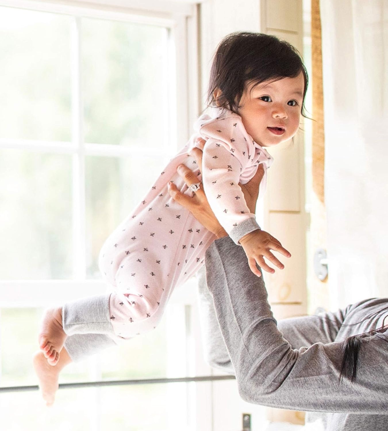 image:imageBurts Bees Baby Girls Long Sleeve Jumpsuit 100 Organic Cotton OnePiece Outfit CoverallBlossom Rugby Stripe