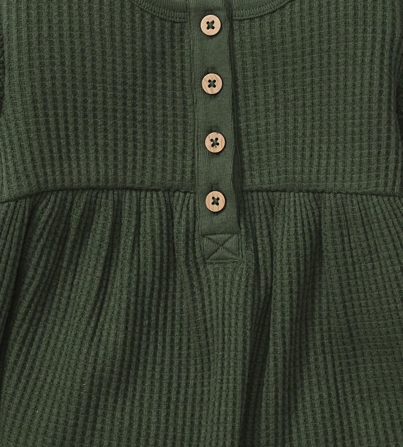 image:imageBurts Bees Baby Girls Long Sleeve Jumpsuit 100 Organic Cotton OnePiece Outfit CoverallDark Jade Thermal