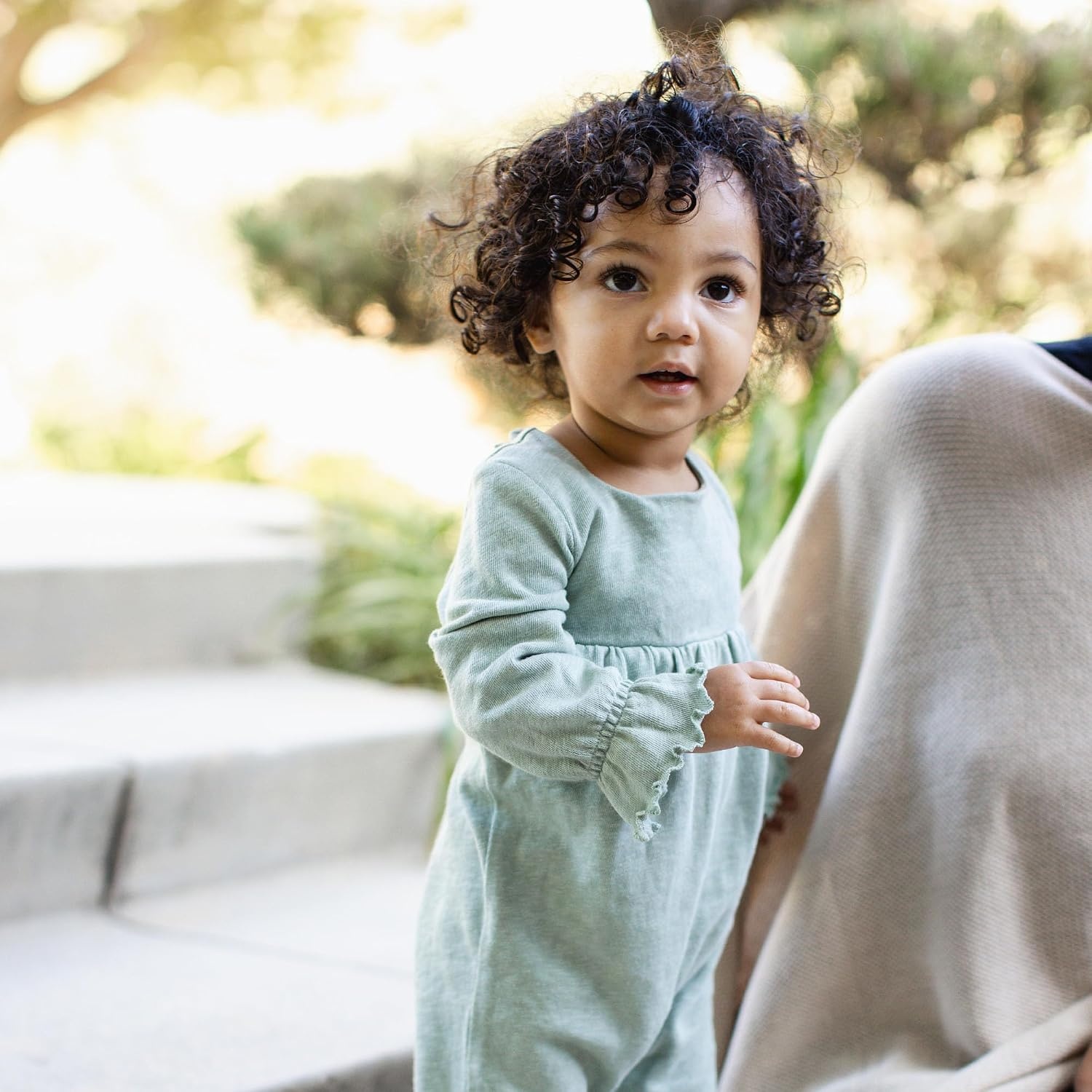 image:imageBurts Bees Baby Girls Long Sleeve Jumpsuit 100 Organic Cotton OnePiece Outfit CoverallJade Chunky Slub
