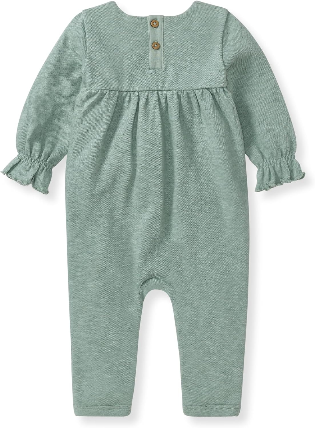 image:imageBurts Bees Baby Girls Long Sleeve Jumpsuit 100 Organic Cotton OnePiece Outfit CoverallJade Chunky Slub